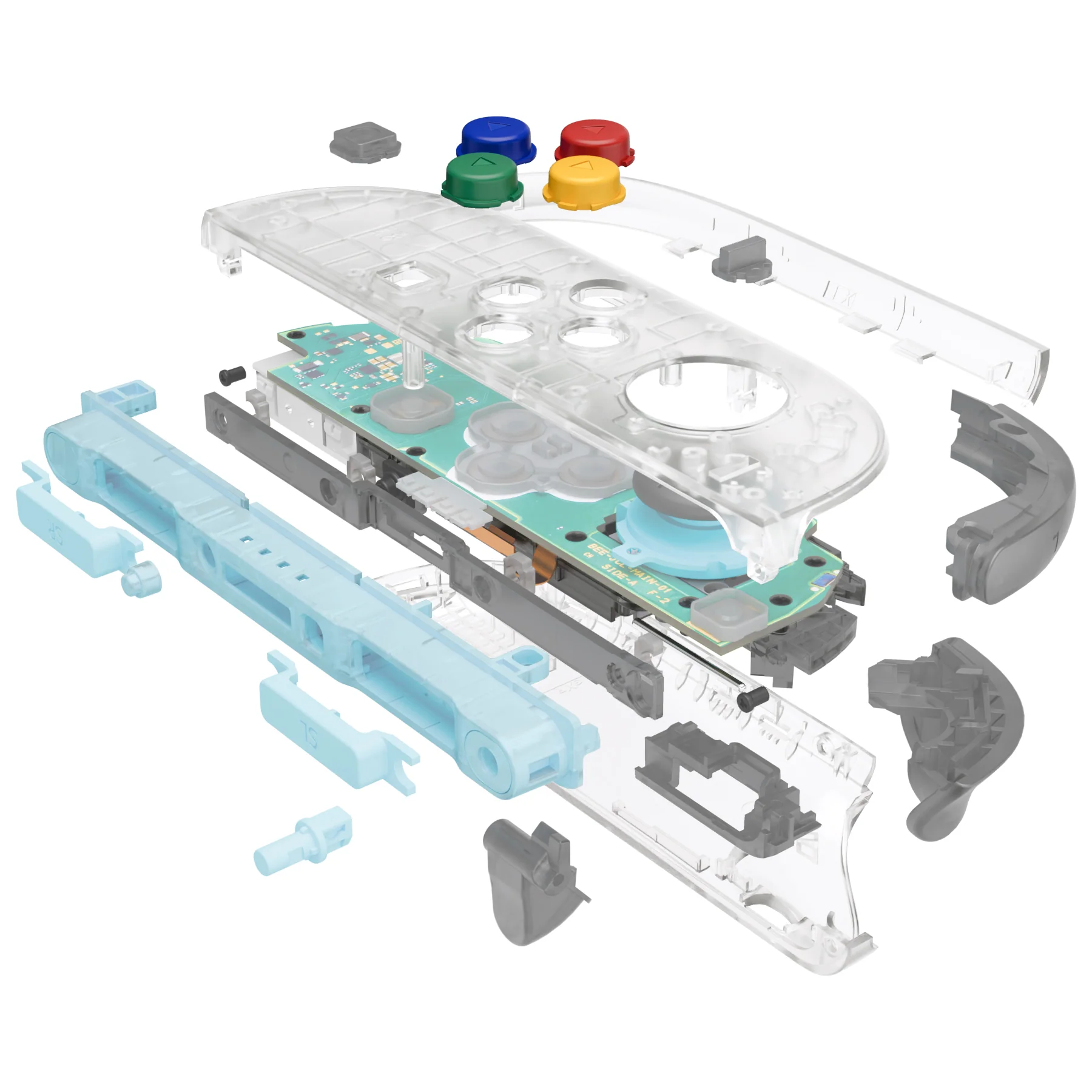 eXtremeRate DIY Replacement Full Set Shell Case with Buttons for Joycon 2 of Nintendo Switch 2 - Essence Version - Glow in Dark - Green - Image 6