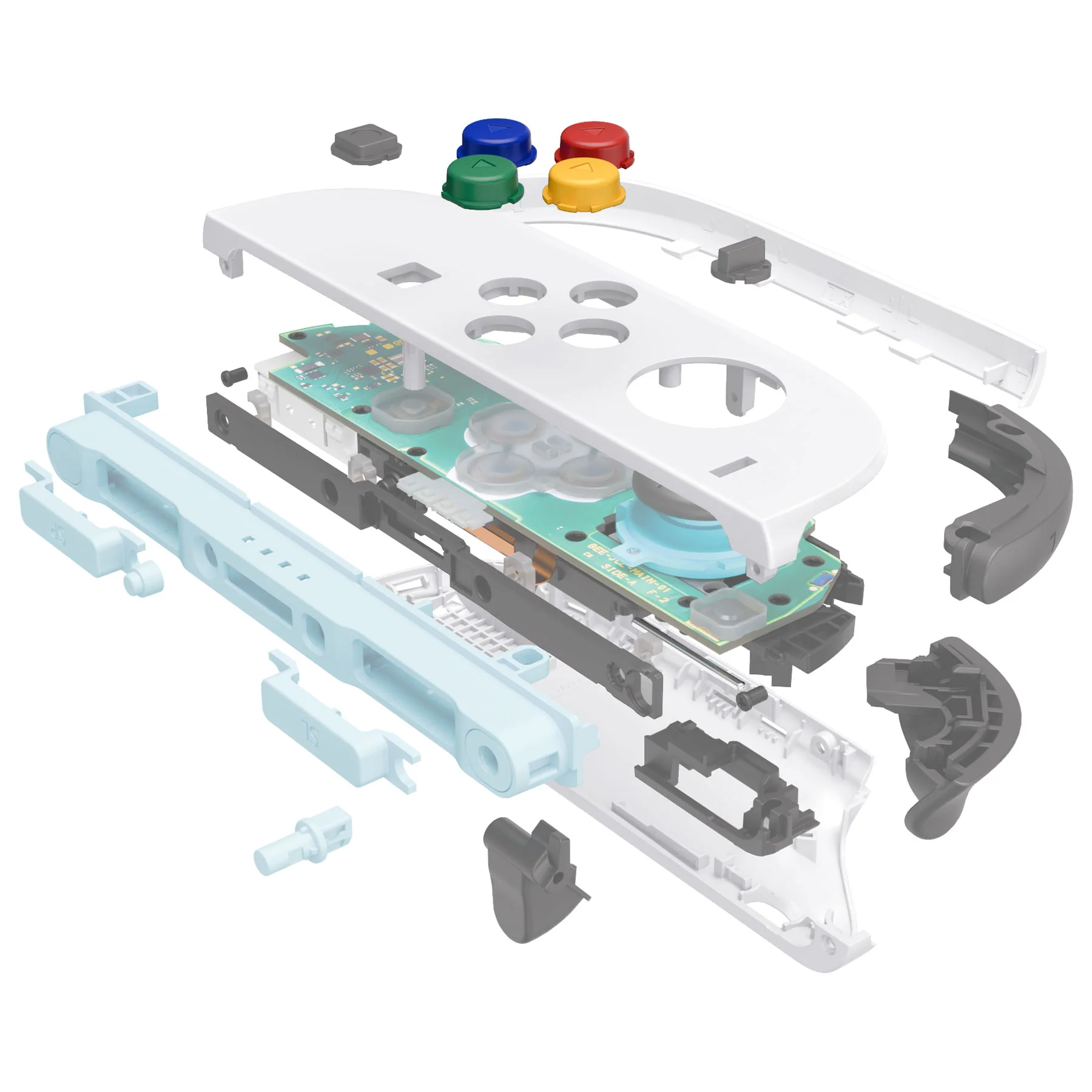 eXtremeRate DIY Replacement Full Set Shell Case with Buttons for Joycon 2 of Nintendo Switch 2 - Essence Version - White - Image 6