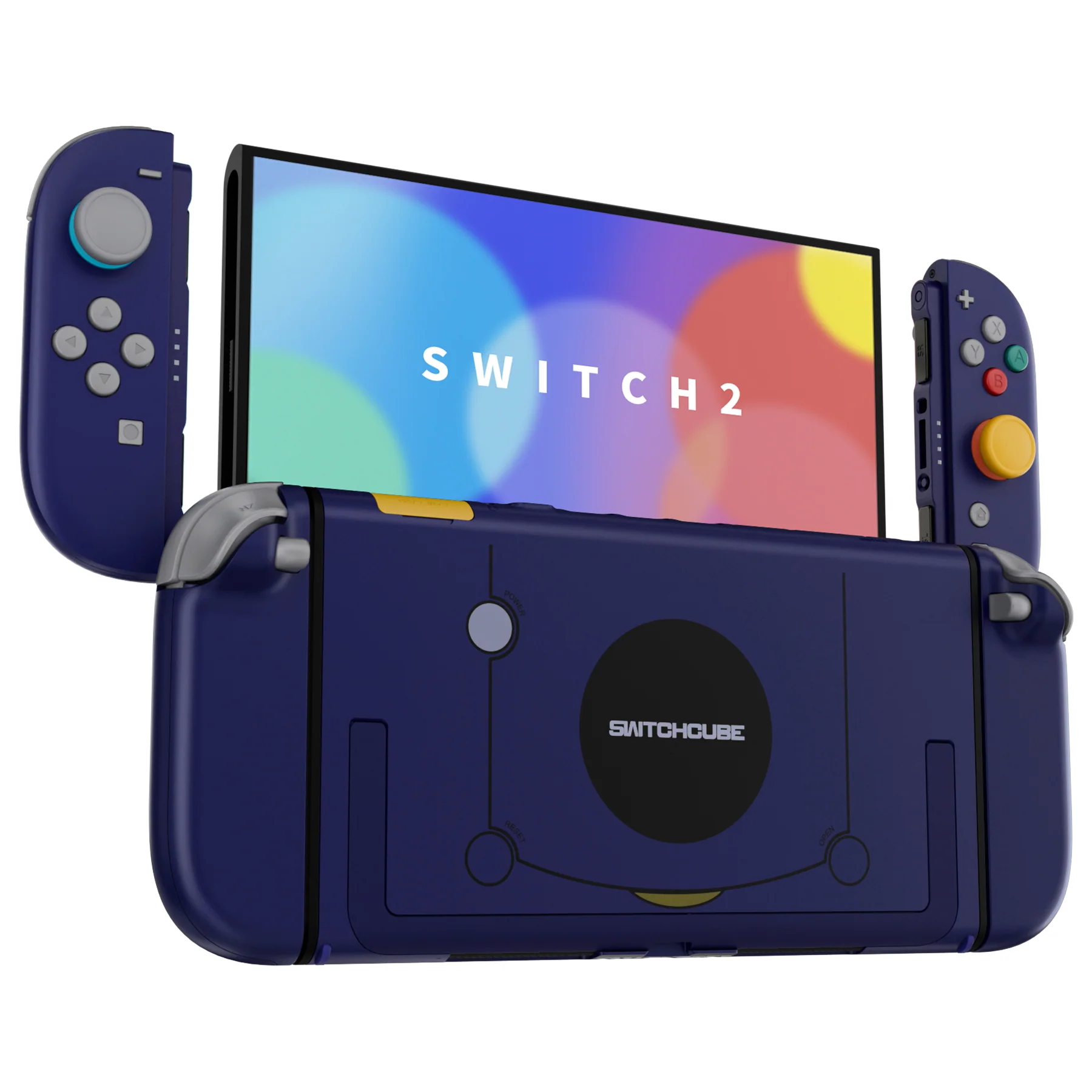 eXtremeRate DIY Replacement Full Set Shells with Buttons for Nintendo Switch 2 - Deluxe Version - Classic SwitchCube Style