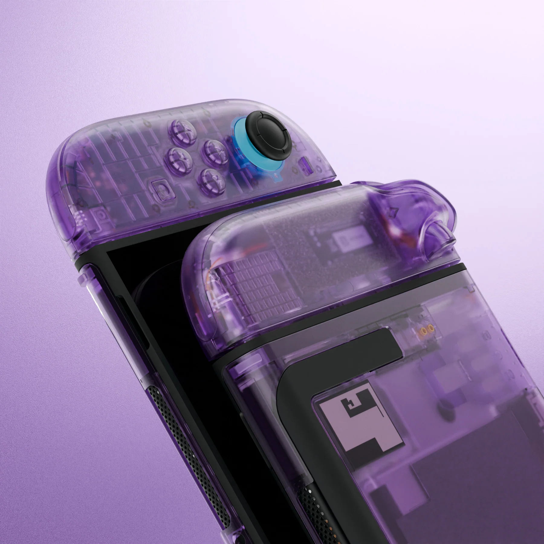 eXtremeRate DIY Replacement Full Set Shells with Buttons for Nintendo Switch 2 - Deluxe Version - Clear Atomic Purple - Image 14