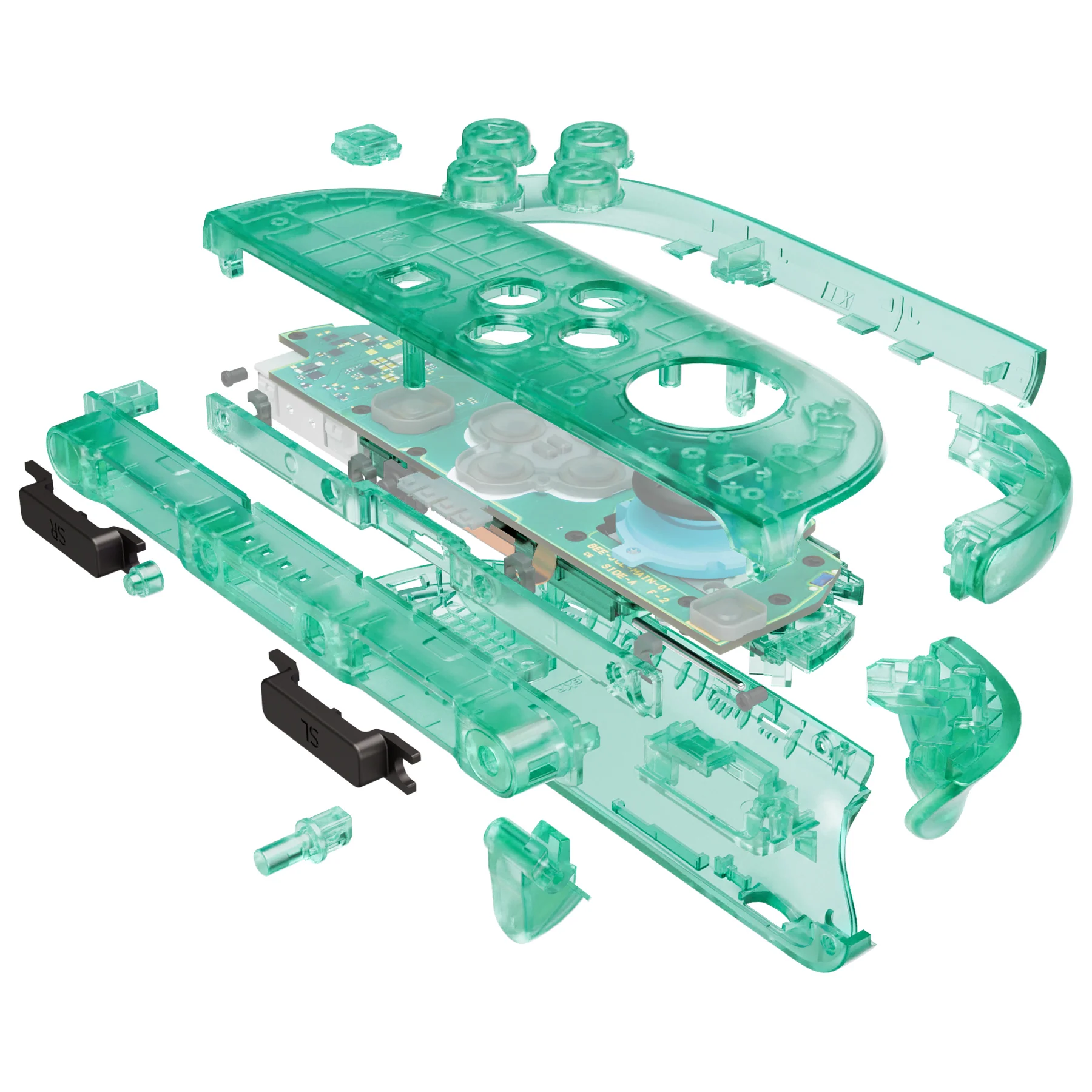 eXtremeRate DIY Replacement Full Set Shells with Buttons for Nintendo Switch 2 - Deluxe Version - Emerald Green - Image 9