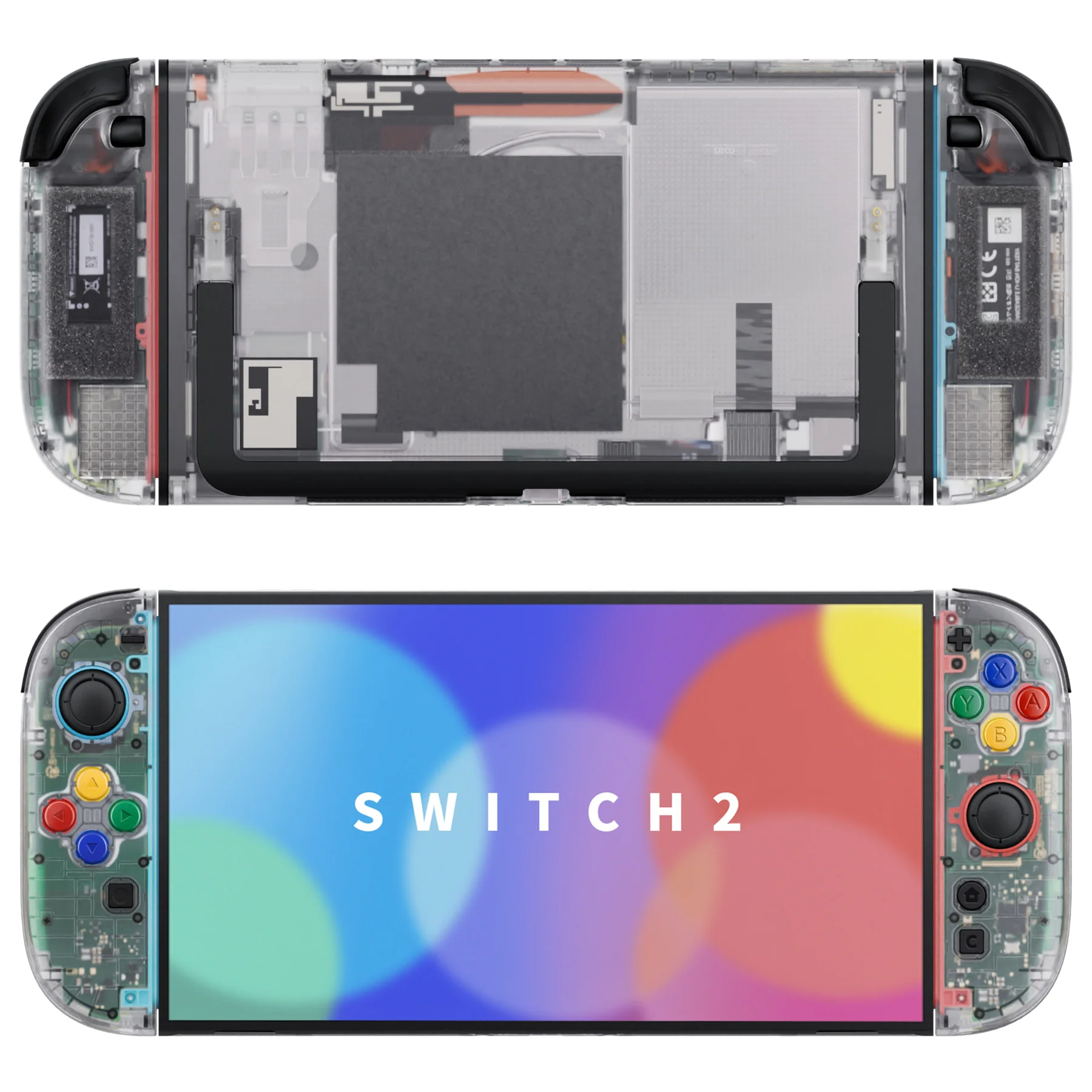 eXtremeRate DIY Replacement Full Set Shells with Buttons for Nintendo Switch 2 - Essence Version - Clear - Image 4