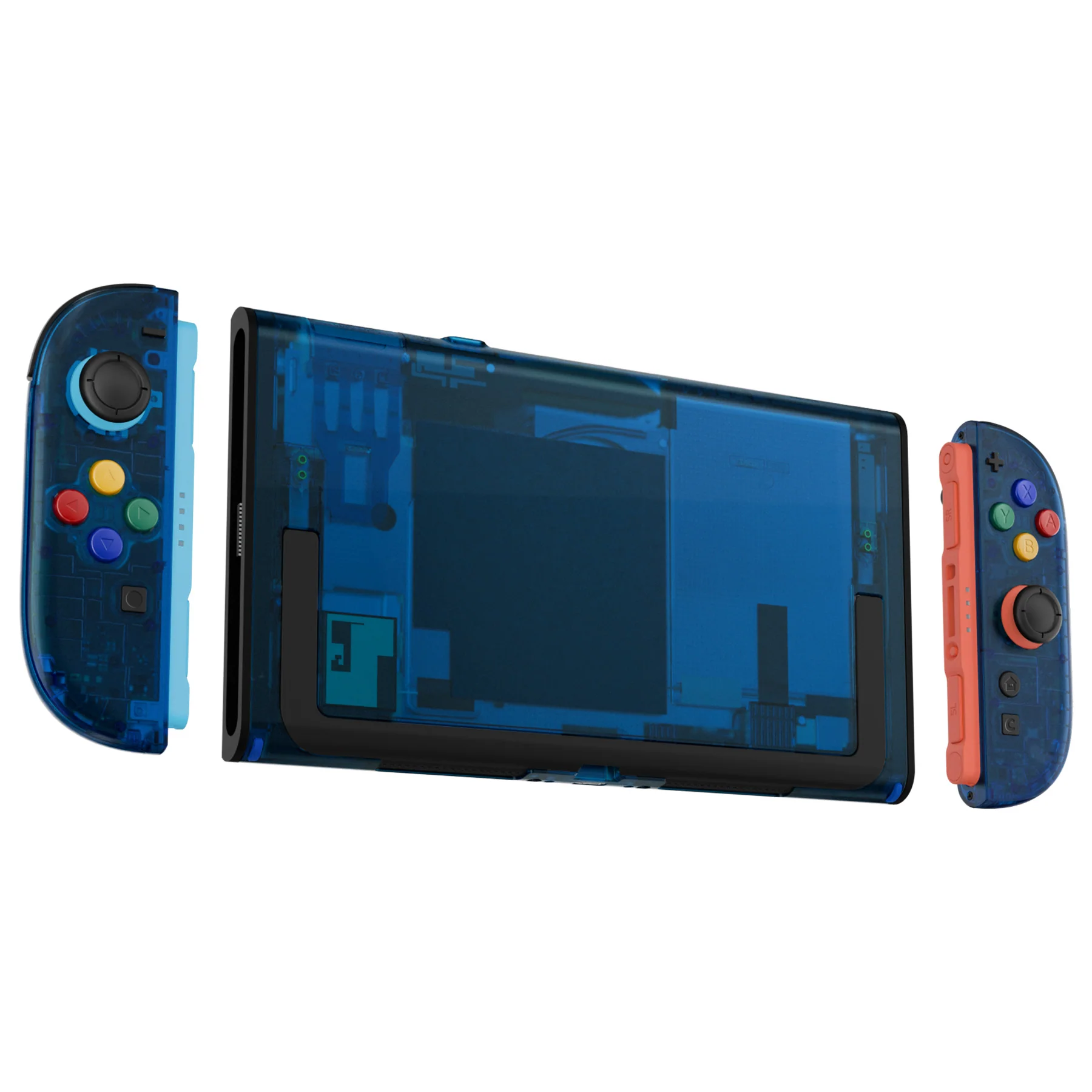 eXtremeRate DIY Replacement Full Set Shells with Buttons for Nintendo Switch 2 - Essence Version - Clear Blue