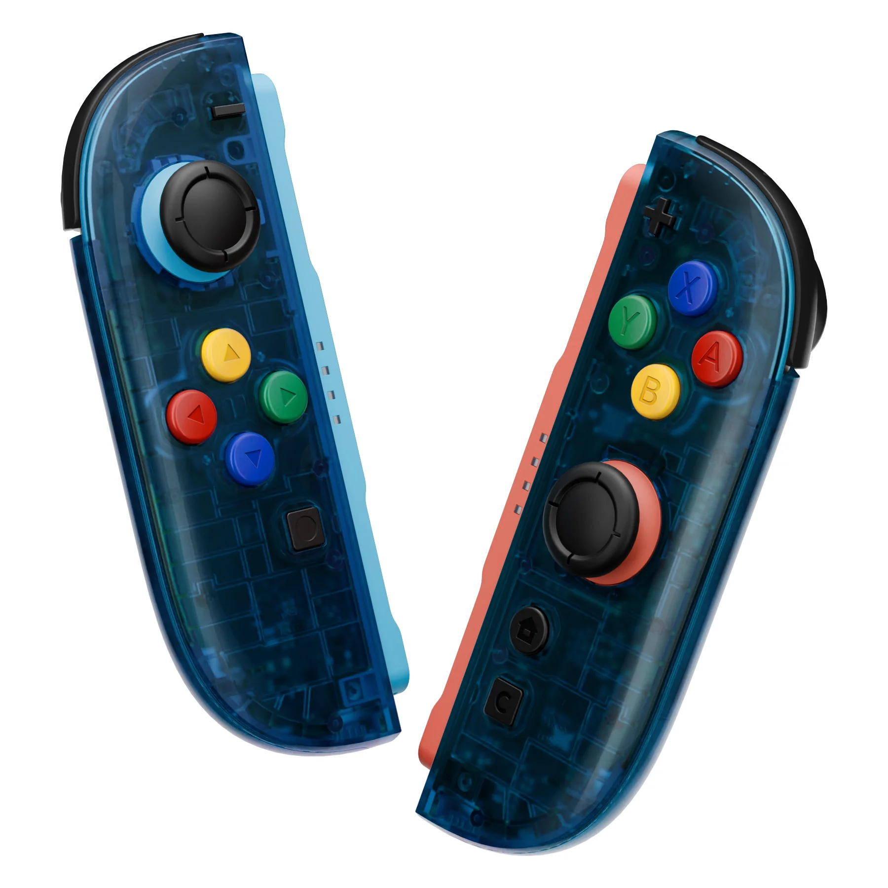 eXtremeRate DIY Replacement Full Set Shells with Buttons for Nintendo Switch 2 - Essence Version - Clear Blue - Image 8