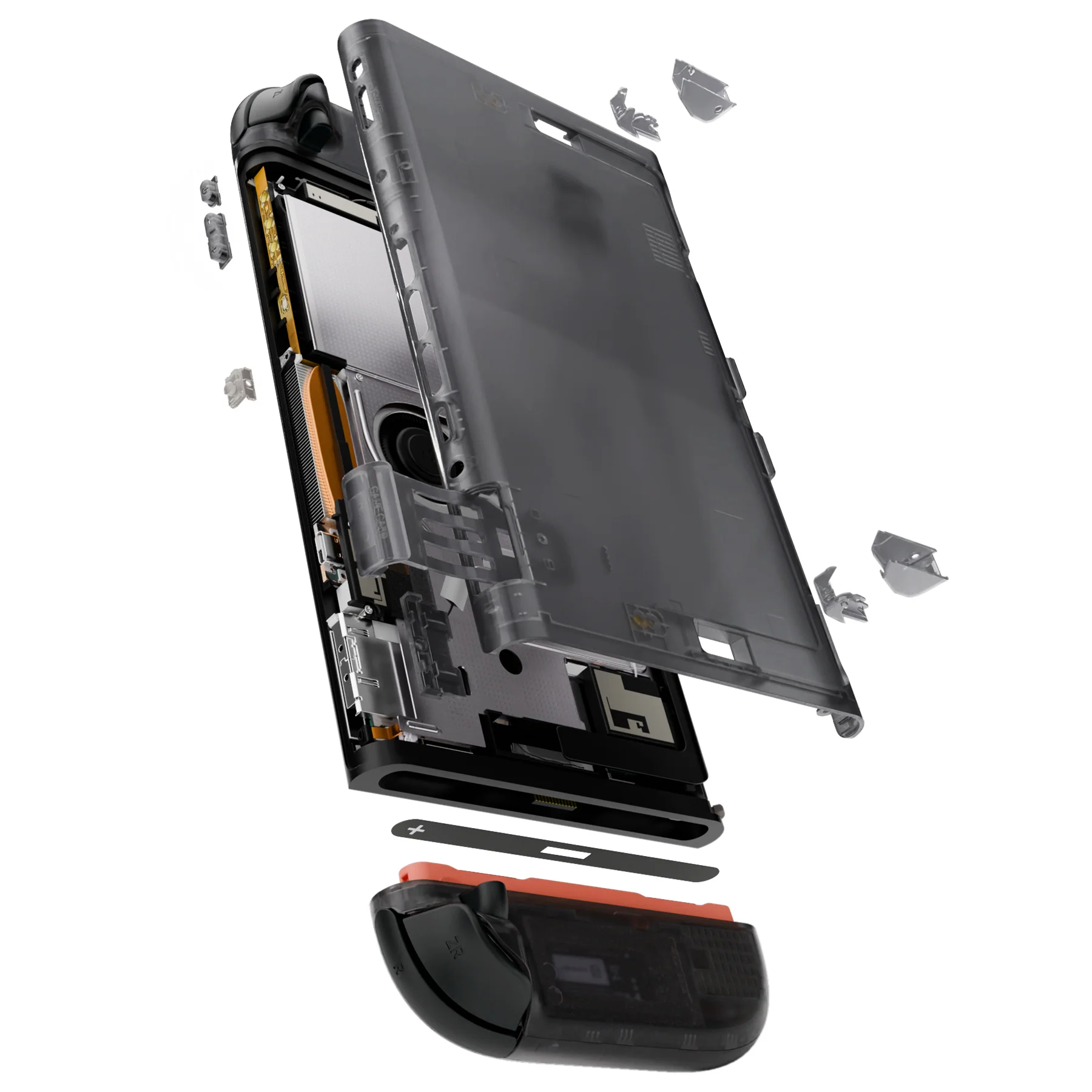 eXtremeRate DIY Replacement Full Set Shells with Buttons for Nintendo Switch 2 - Essence Version - Clear Slate Black - Image 12