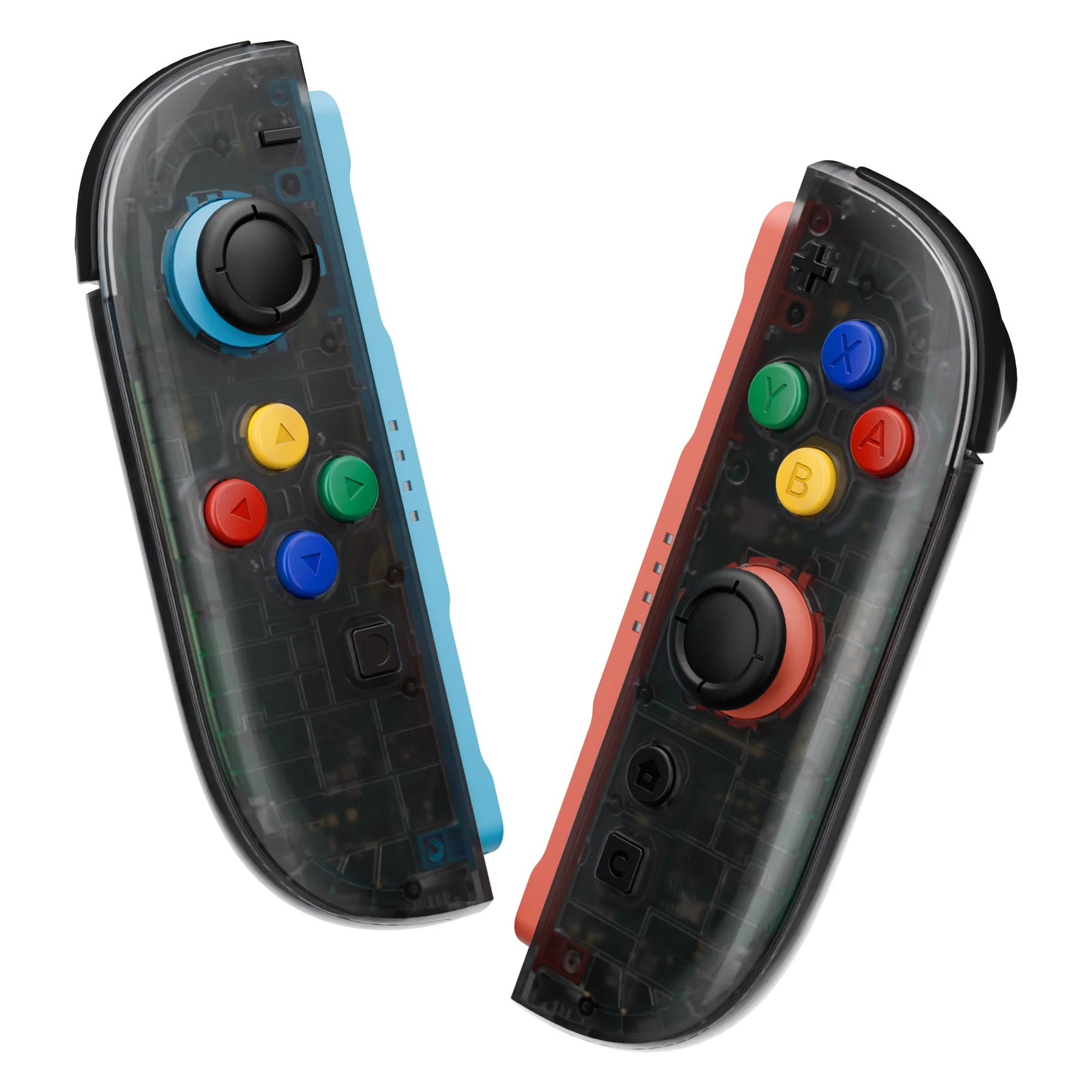 eXtremeRate DIY Replacement Full Set Shells with Buttons for Nintendo Switch 2 - Essence Version - Clear Slate Black - Image 8