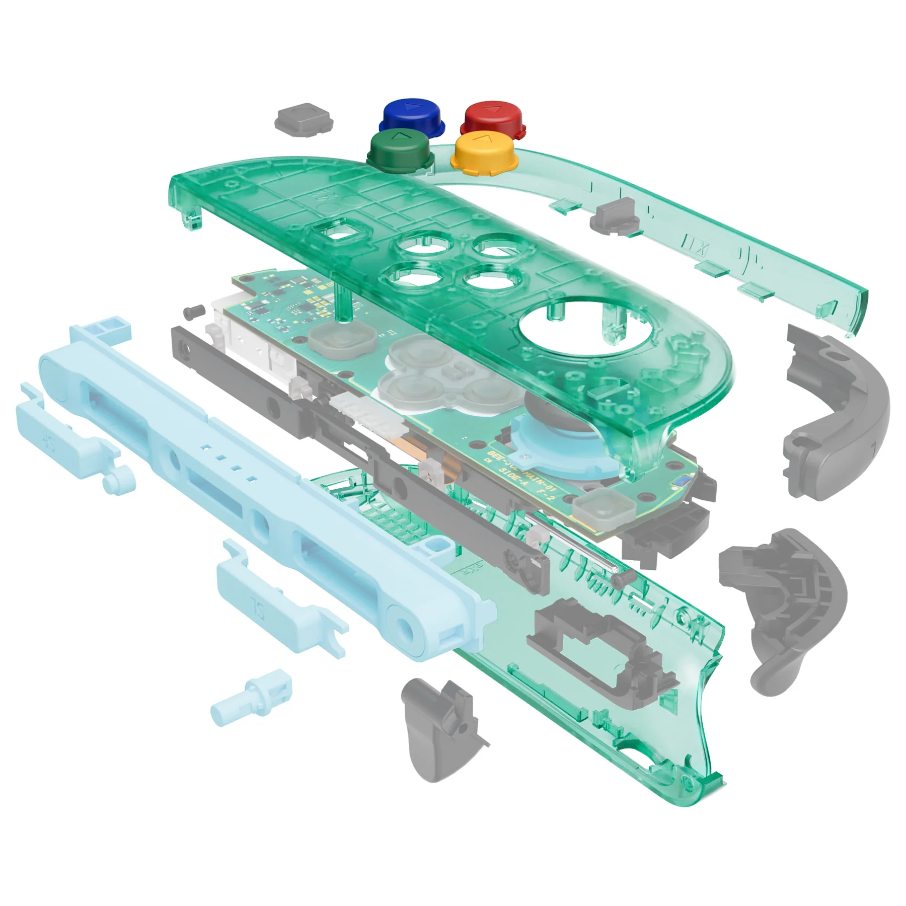 eXtremeRate DIY Replacement Full Set Shells with Buttons for Nintendo Switch 2 - Essence Version - Emerald Green - Image 9