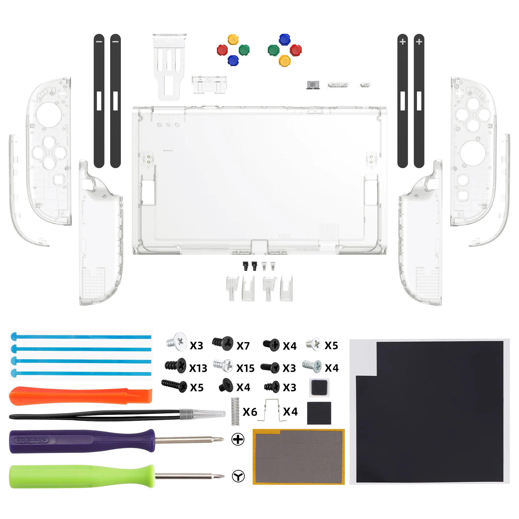eXtremeRate DIY Replacement Full Set Shells with Buttons for Nintendo Switch 2 - Essence Version - Glow in Dark - Green - Image 2
