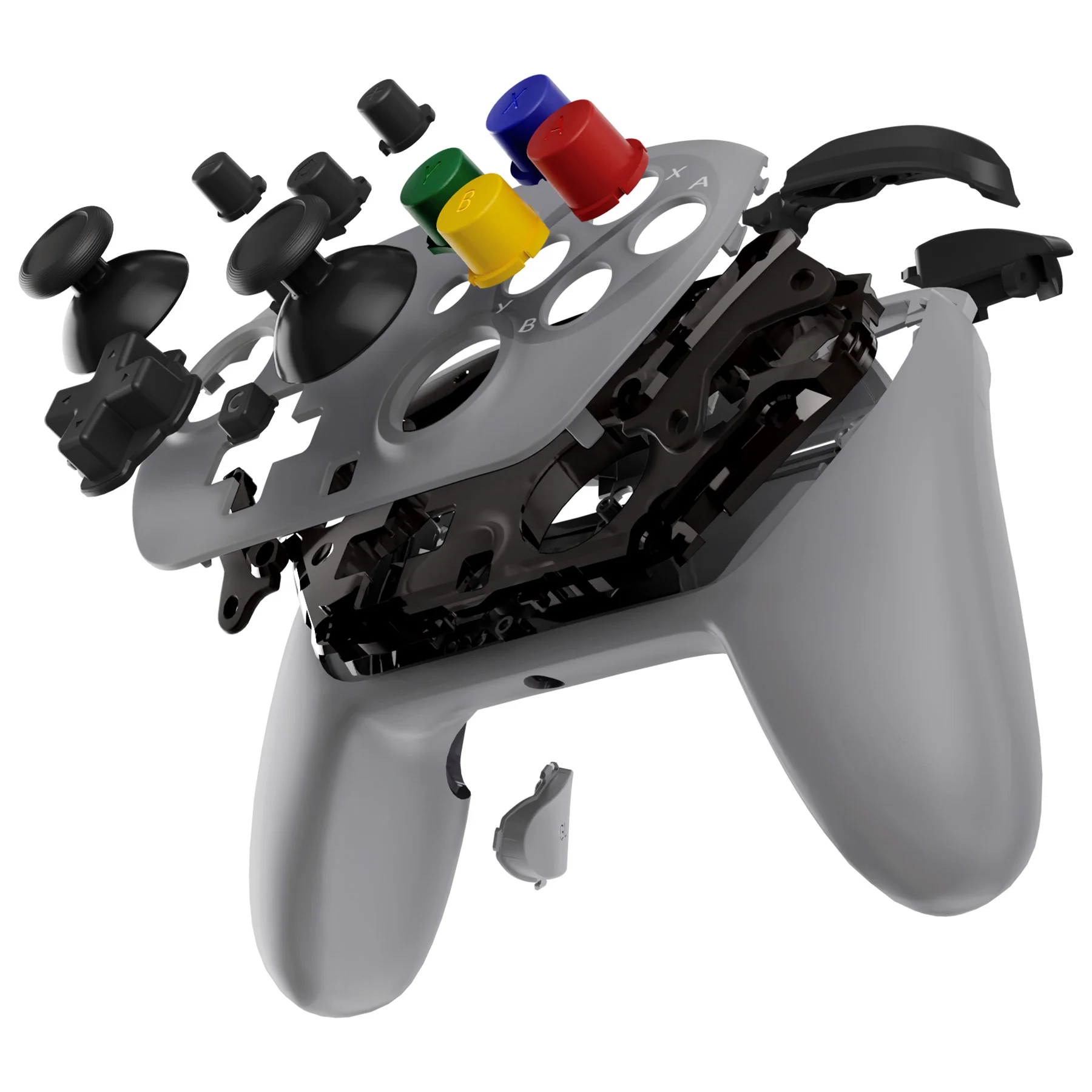 eXtremeRate DIY Replacement Full Set Shells with Buttons for Nintendo Switch 2 Pro Controller - SFC SNES Classic EU - Image 5
