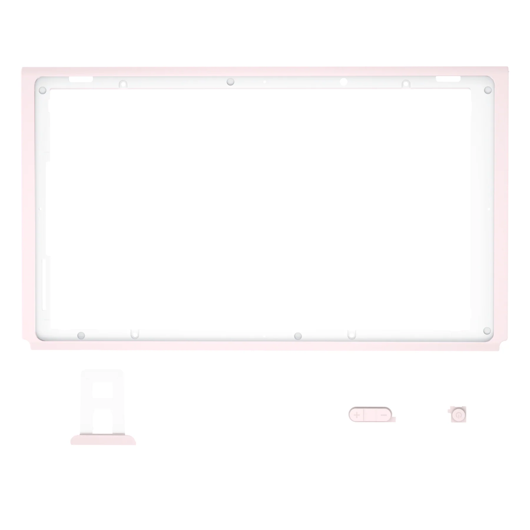 eXtremeRate DIY Replacement Housing Shell Front Frame with Volume Up Down Power Buttons for NS Switch Console - Cherry Blossoms Pink - Image 2