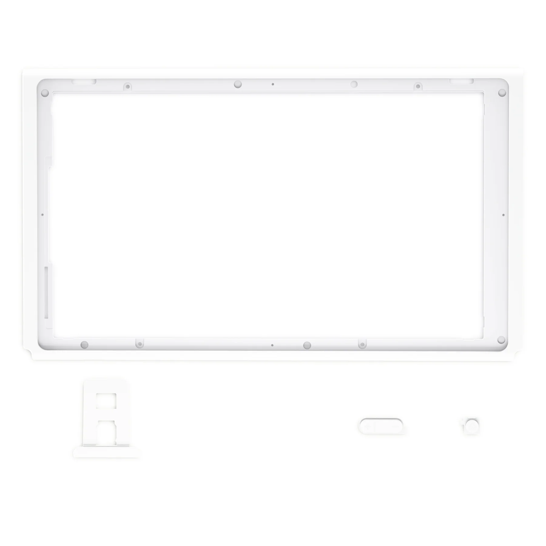 eXtremeRate DIY Replacement Housing Shell Front Frame with Volume Up Down Power Buttons for NS Switch Console - White - Image 2