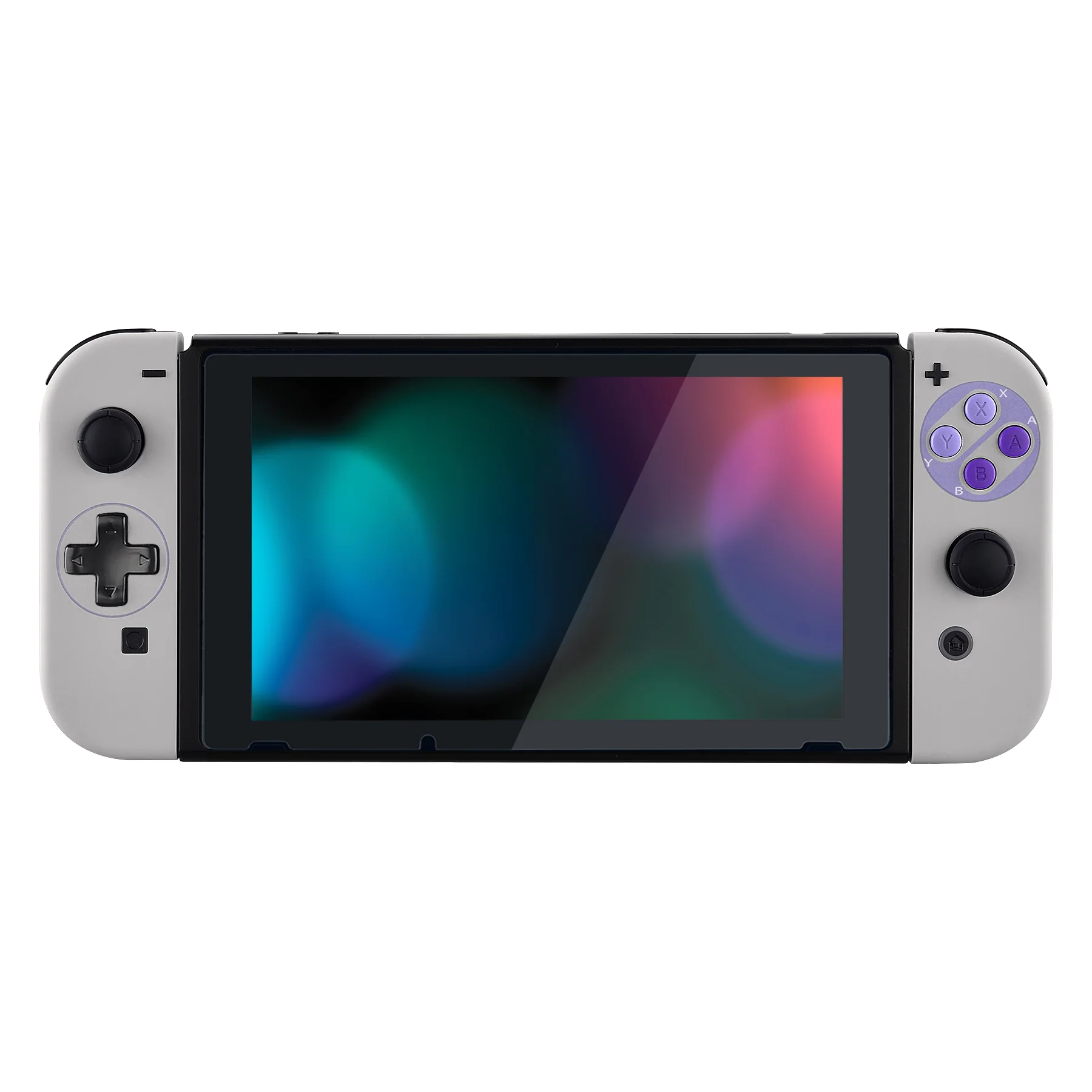 eXtremeRate Dpad Version Replacement Full Set Shell Case with Buttons for Joycon of NS Switch - Classics SNES Style - Image 4
