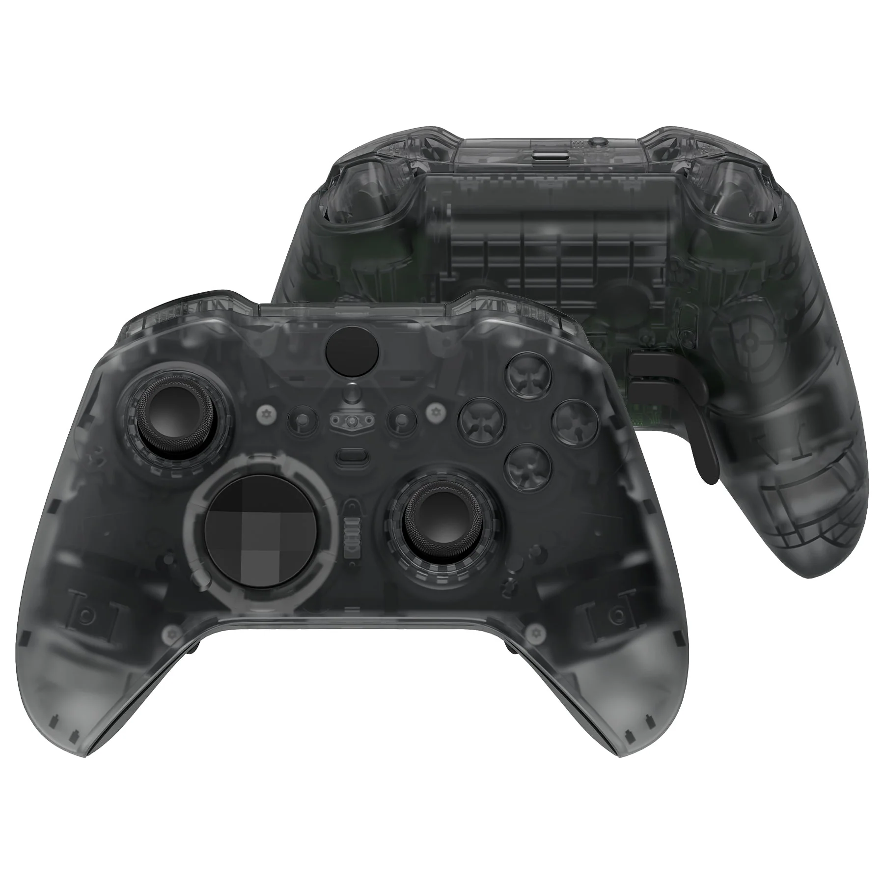eXtremeRate Full Set Shell with Buttons for Xbox One Elite Series 2 & Elite 2 Core Controller (Model 1797) - Clear Black