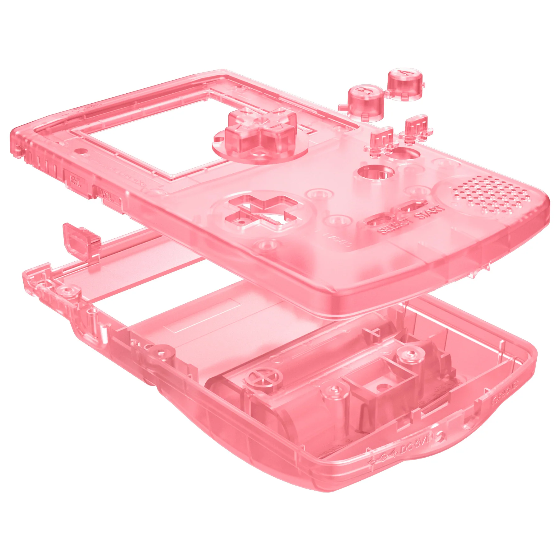 eXtremeRate IPS Ready Upgraded GBC Replacement Full Set Shells with Buttons & Black Screen Lens for Gameboy Color, Compatible with GBC OSD IPS & Regular IPS & Standard LCD - Cherry Pink - Image 7