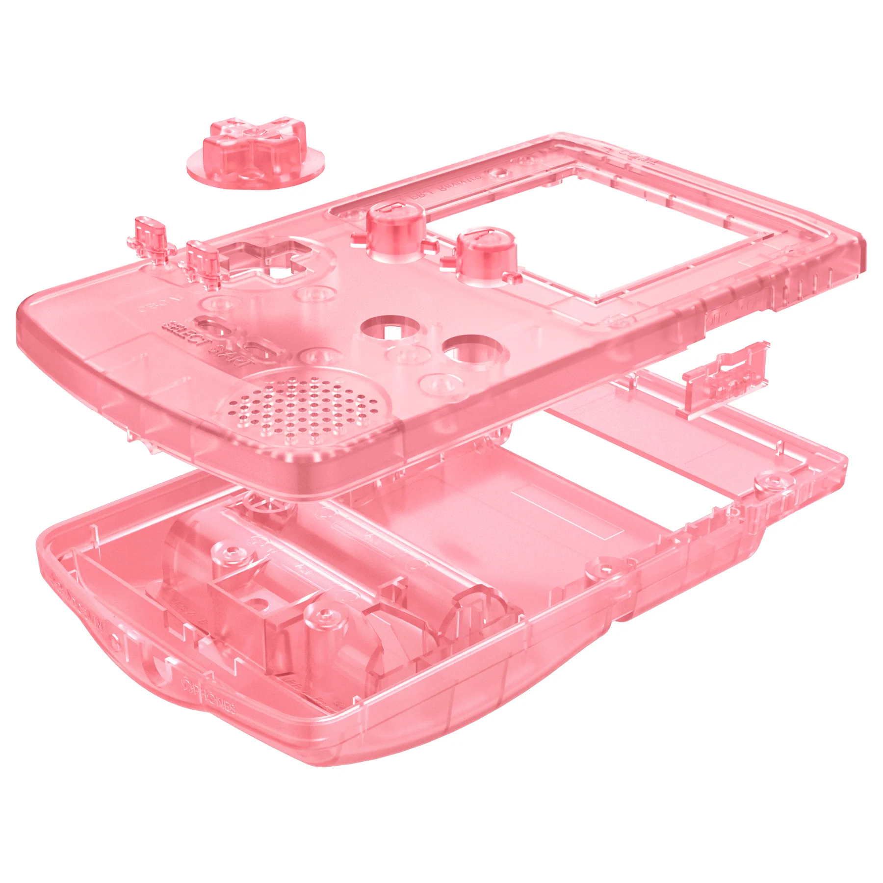 eXtremeRate IPS Ready Upgraded GBC Replacement Full Set Shells with Buttons & Black Screen Lens for Gameboy Color, Compatible with GBC OSD IPS & Regular IPS & Standard LCD - Cherry Pink - Image 8