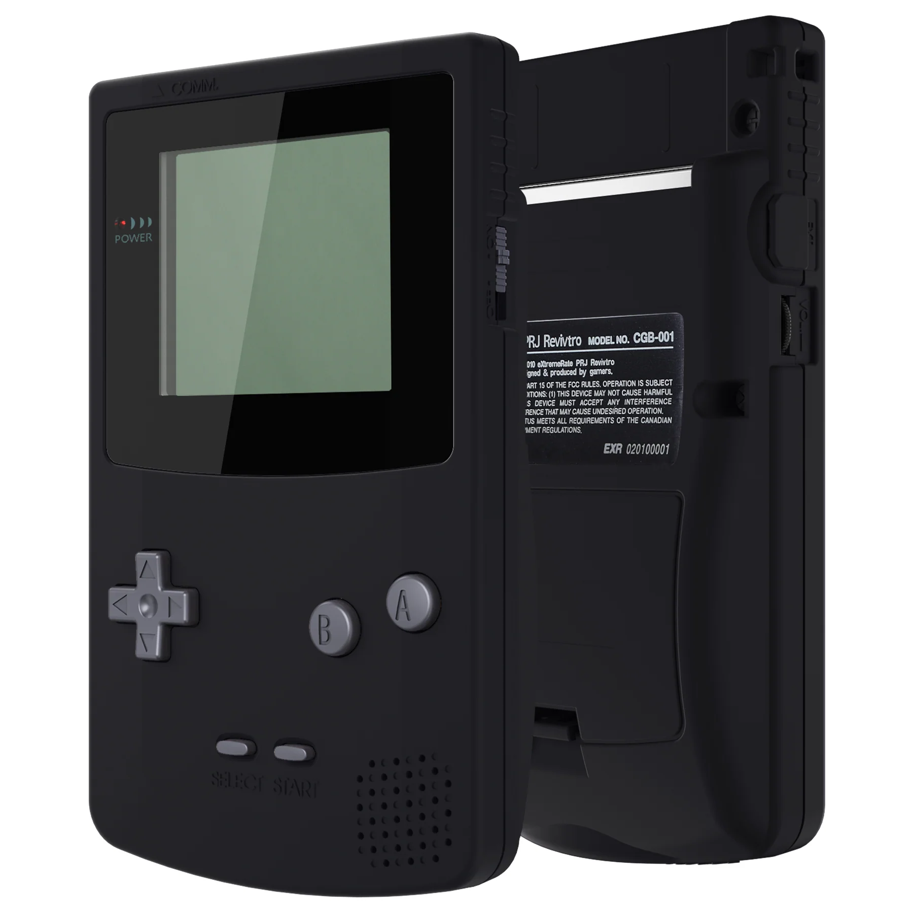 eXtremeRate IPS Ready Upgraded GBC Replacement Full Set Shells with Buttons for Gameboy Color, Compatible with GBC OSD IPS & Regular IPS & Standard LCD - Black