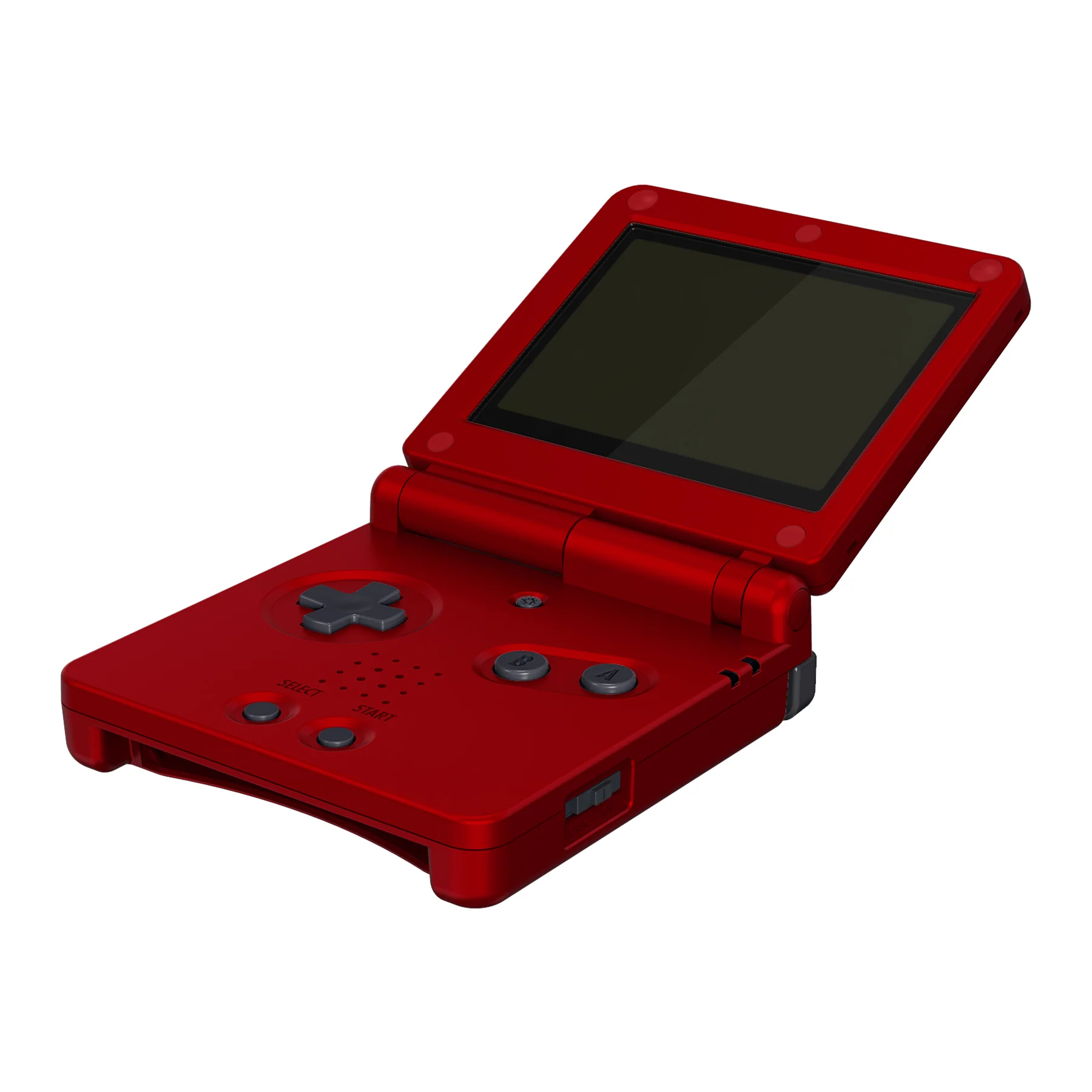 eXtremeRate IPS Ready Upgraded Replacement Full Set Shells with Buttons for Gameboy Advance SP GBA SP, Compatible with Both IPS & Standard LCD - Scarlet Red