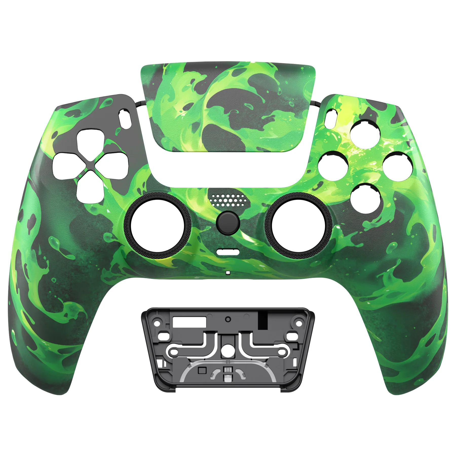 eXtremeRate LUNA Redesigned Replacement Front Shell with Touchpad Compatible with PS5 Controller BDM-010/020/030/040/050/060 - Corrosion Magic