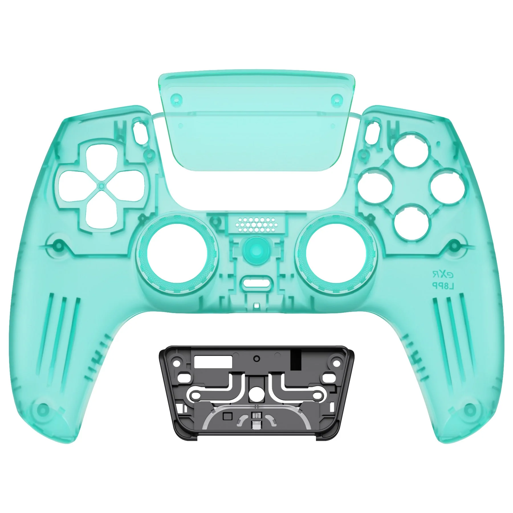 eXtremeRate LUNA Redesigned Replacement Front Shell with Touchpad Compatible with PS5 Controller BDM-010/020/030/040/050 - Emerald Green