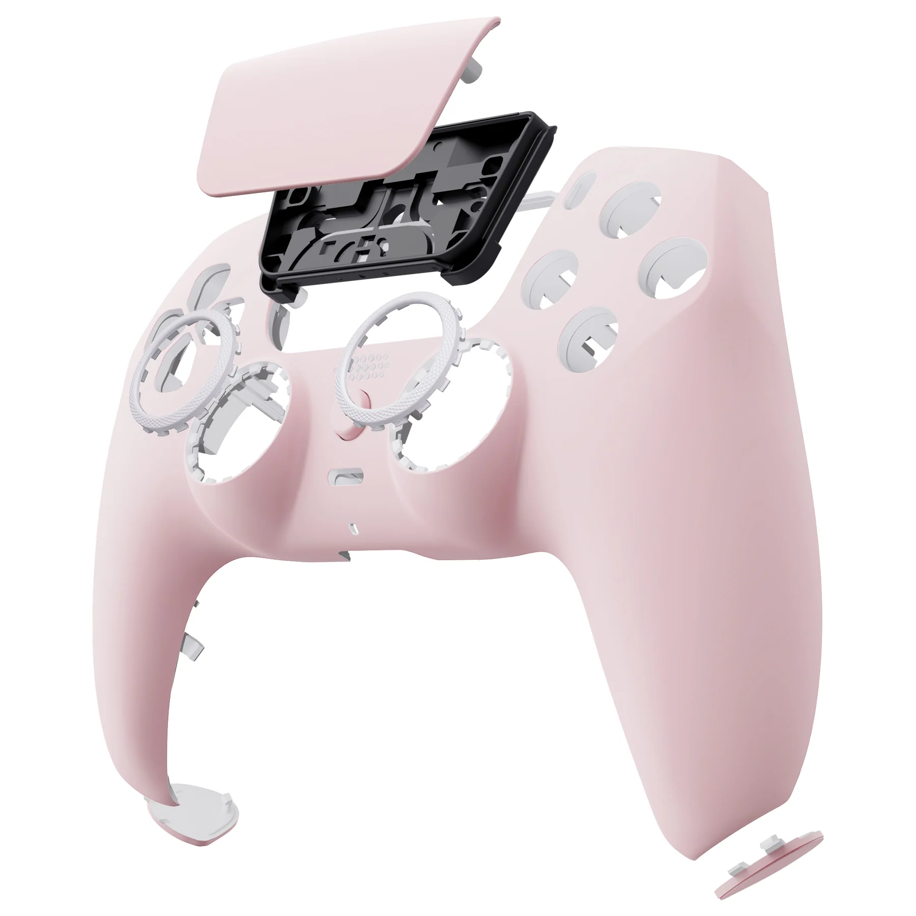 eXtremeRate LUNA Redesigned Replacement Front Shell with Touchpad Compatible with PS5 Controller BDM-010/020/030/040/050 - Cherry Blossoms Pink - Image 11