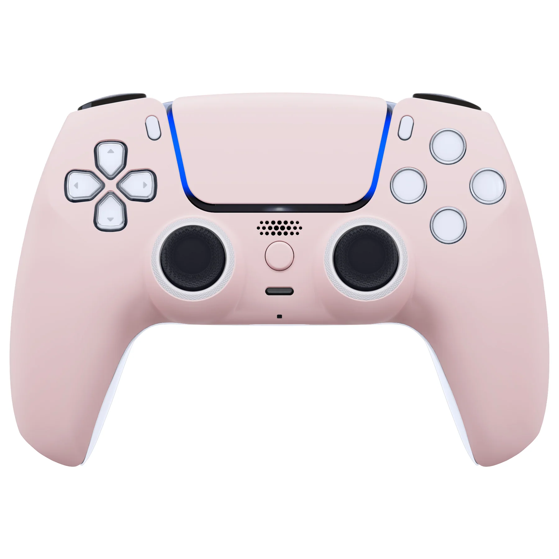 eXtremeRate LUNA Redesigned Replacement Front Shell with Touchpad Compatible with PS5 Controller BDM-010/020/030/040/050 - Cherry Blossoms Pink - Image 2