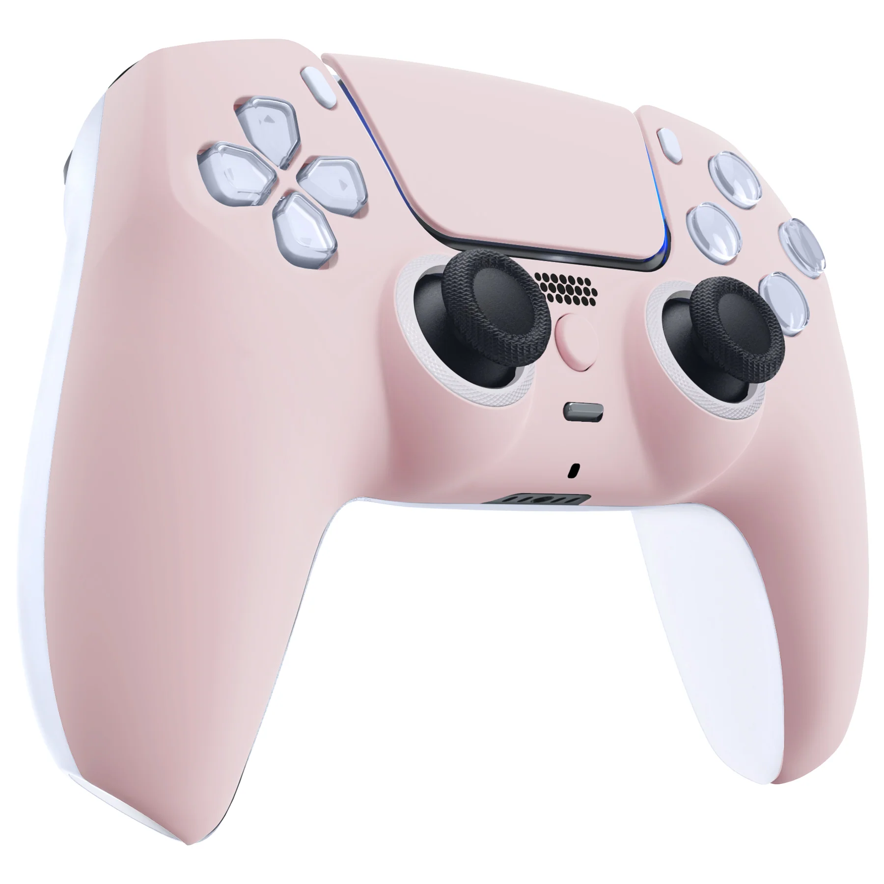 eXtremeRate LUNA Redesigned Replacement Front Shell with Touchpad Compatible with PS5 Controller BDM-010/020/030/040/050 - Cherry Blossoms Pink - Image 6