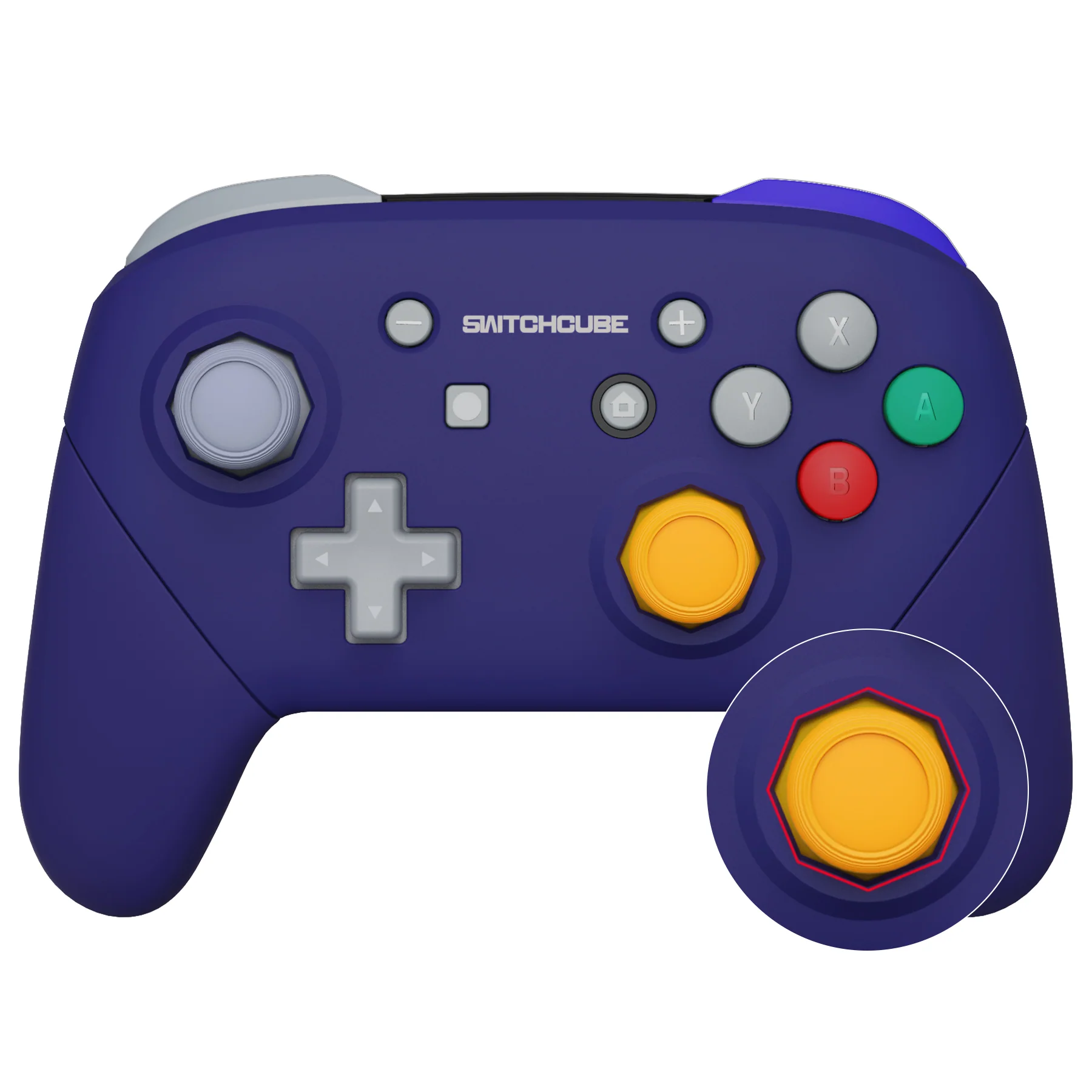 eXtremeRate Octagonal Gated Sticks Design Replacement Full Set Shell Faceplate Backplate Handles for Nintendo Switch Pro - Classic SwitchCube Style