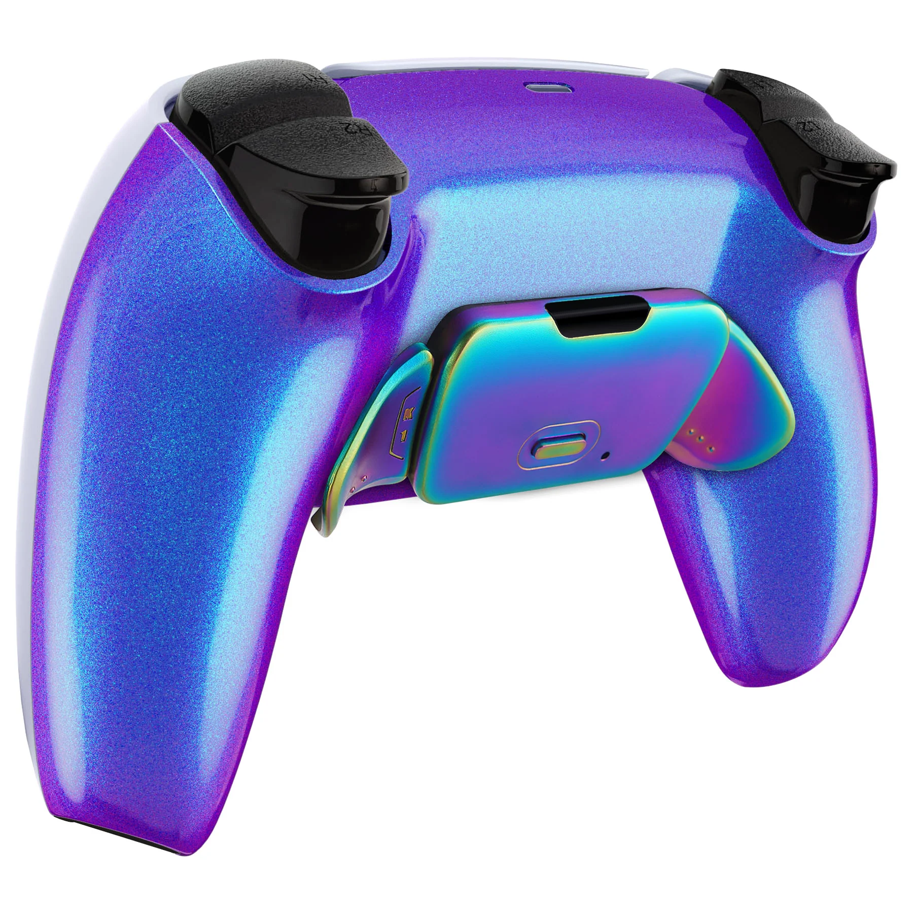 eXtremeRate Rainbow Aura Blue & Purple Real Metal Buttons (RMB) Version RISE 2.0 Remap Kit for PS5 Controller BDM-010/020 - Chameleon Purple Blue - Image 9
