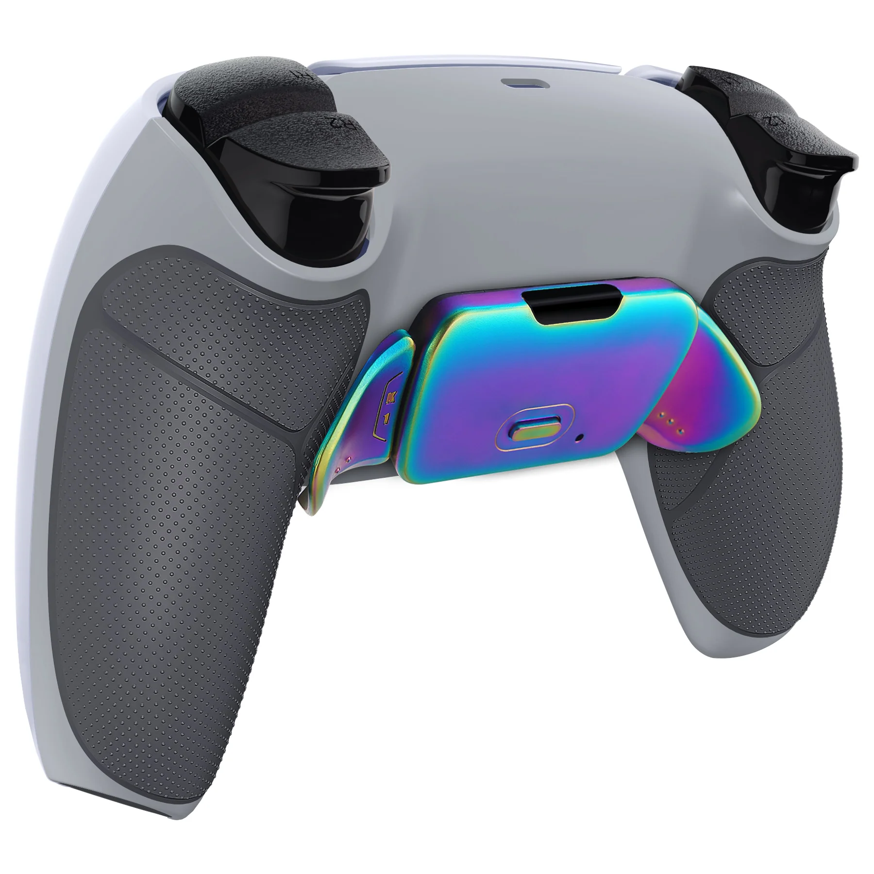eXtremeRate Rainbow Aura Blue & Purple Real Metal Buttons (RMB) Version RISE 2.0 Remap Kit for PS5 Controller BDM-010/020 - Rubberized New Hope Gray & Classic Gray - Image 9