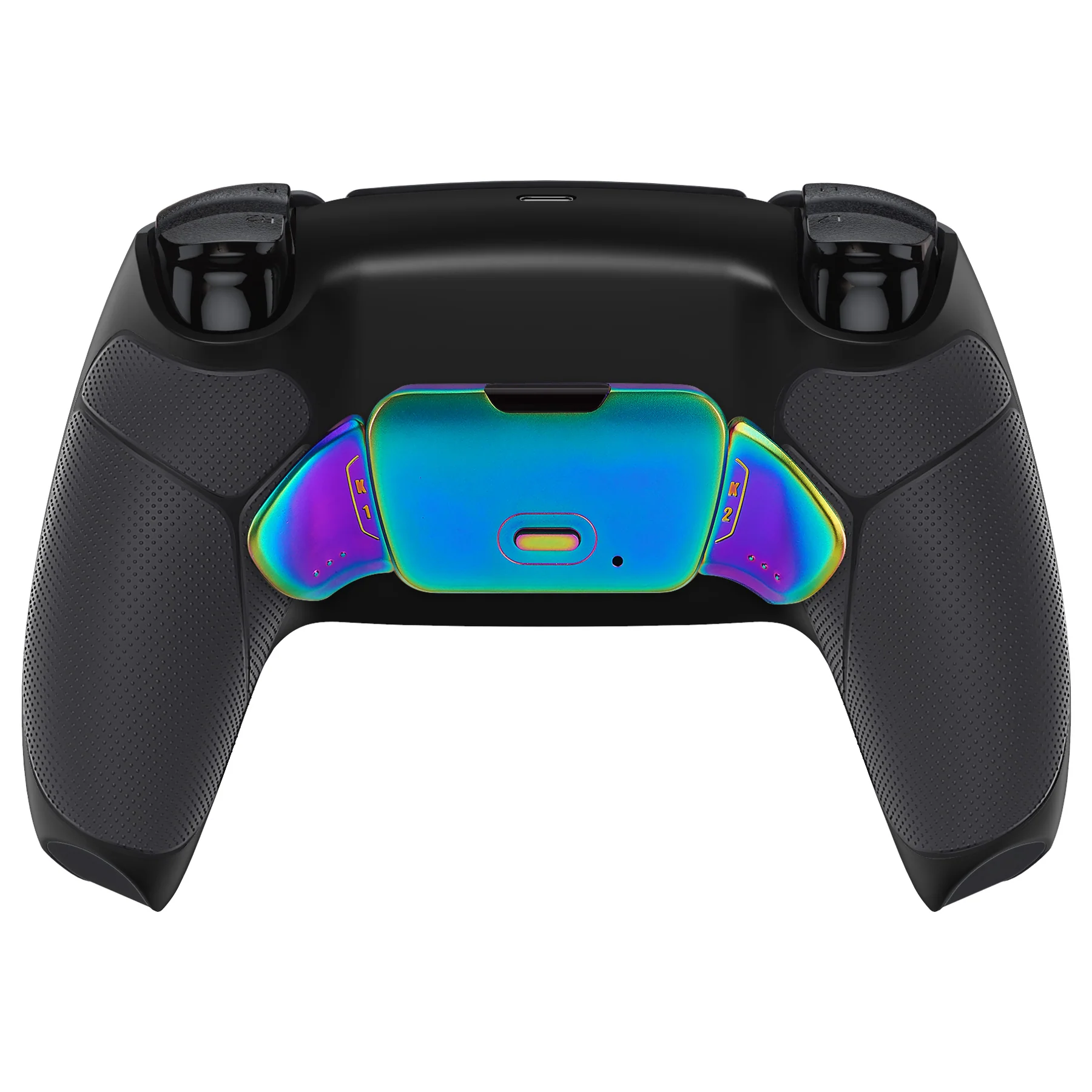 eXtremeRate Rainbow Aura Blue & Purple Real Metal Buttons (RMB) Version RISE V3 Remap Kit for PS5 Controller BDM-030/040/050 - Rubberized Black - Image 8