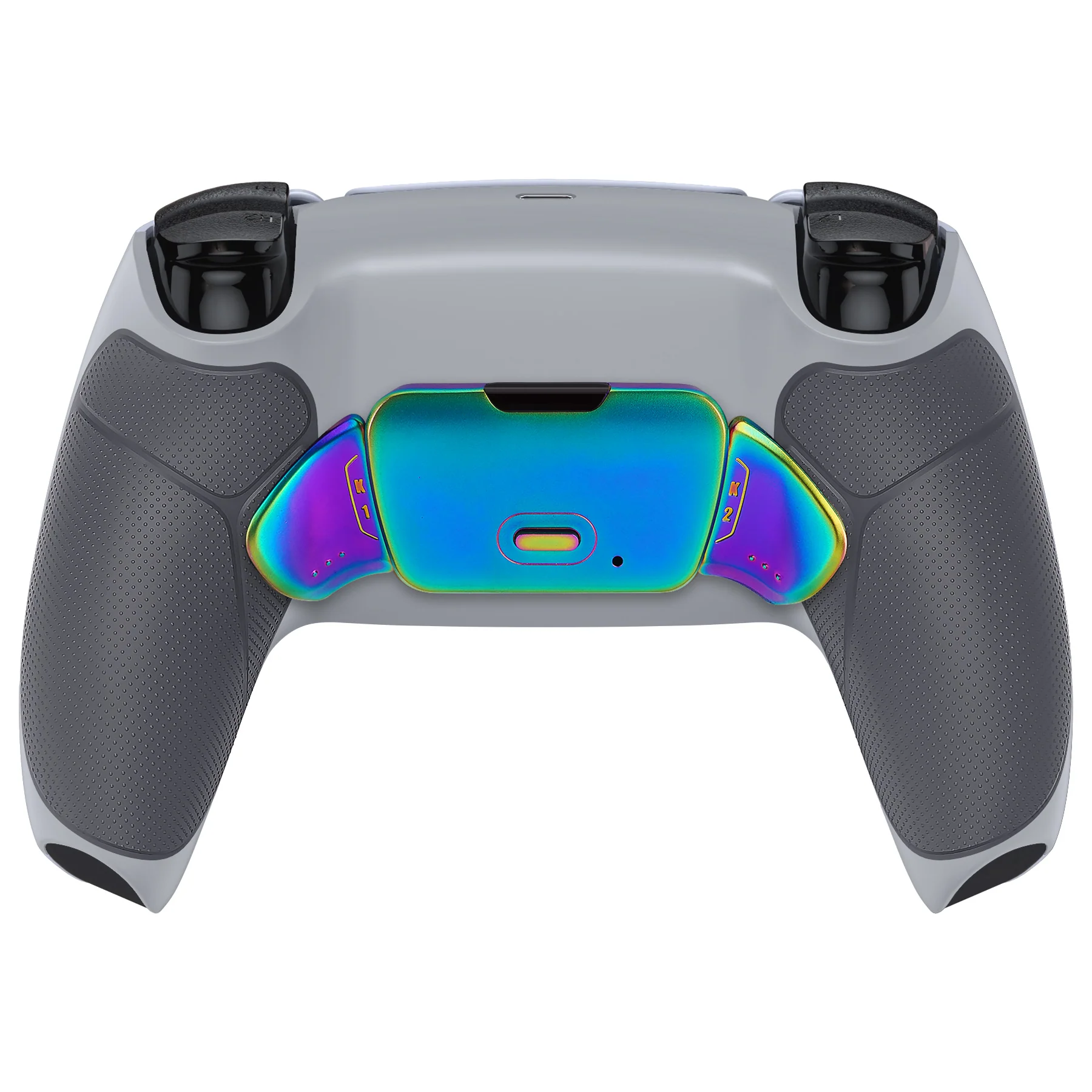 eXtremeRate Rainbow Aura Blue & Purple Real Metal Buttons (RMB) Version RISE V3 Remap Kit for PS5 Controller BDM-030/040/050 - Rubberized New Hope Gray & Classic Gray - Image 8