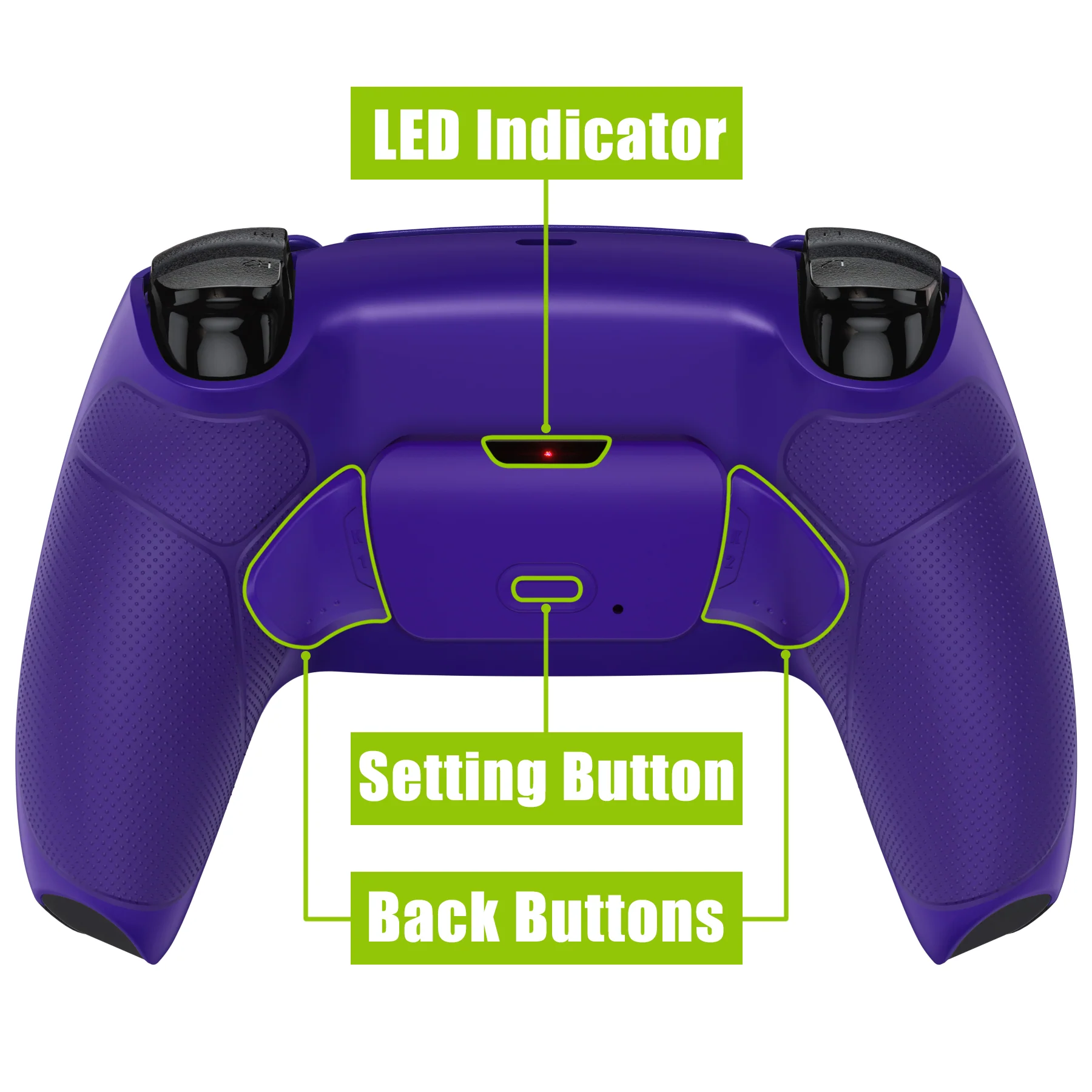 eXtremeRate Remappable RISE V3 Remap Kit for PS5 Controller BDM-030/040/050 - Rubberized Galactic Purple - Image 4