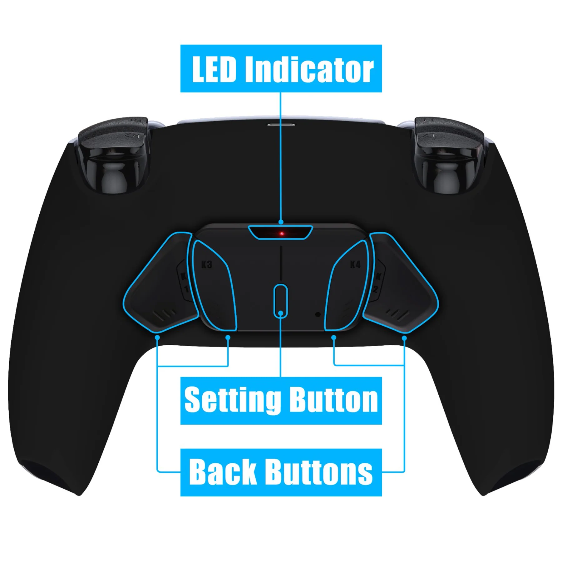 eXtremeRate Remappable RISE4 V3 Remap Kit for PS5 Controller BDM-030/040/050 - Black - Image 4