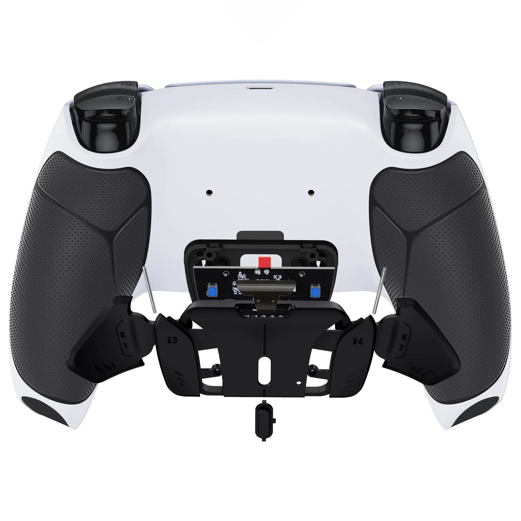 eXtremeRate Remappable RISE4 V3 Remap Kit for PS5 Controller BDM-030/040/050 - Rubberized Black Grips with Black Back Paddles - Image 6