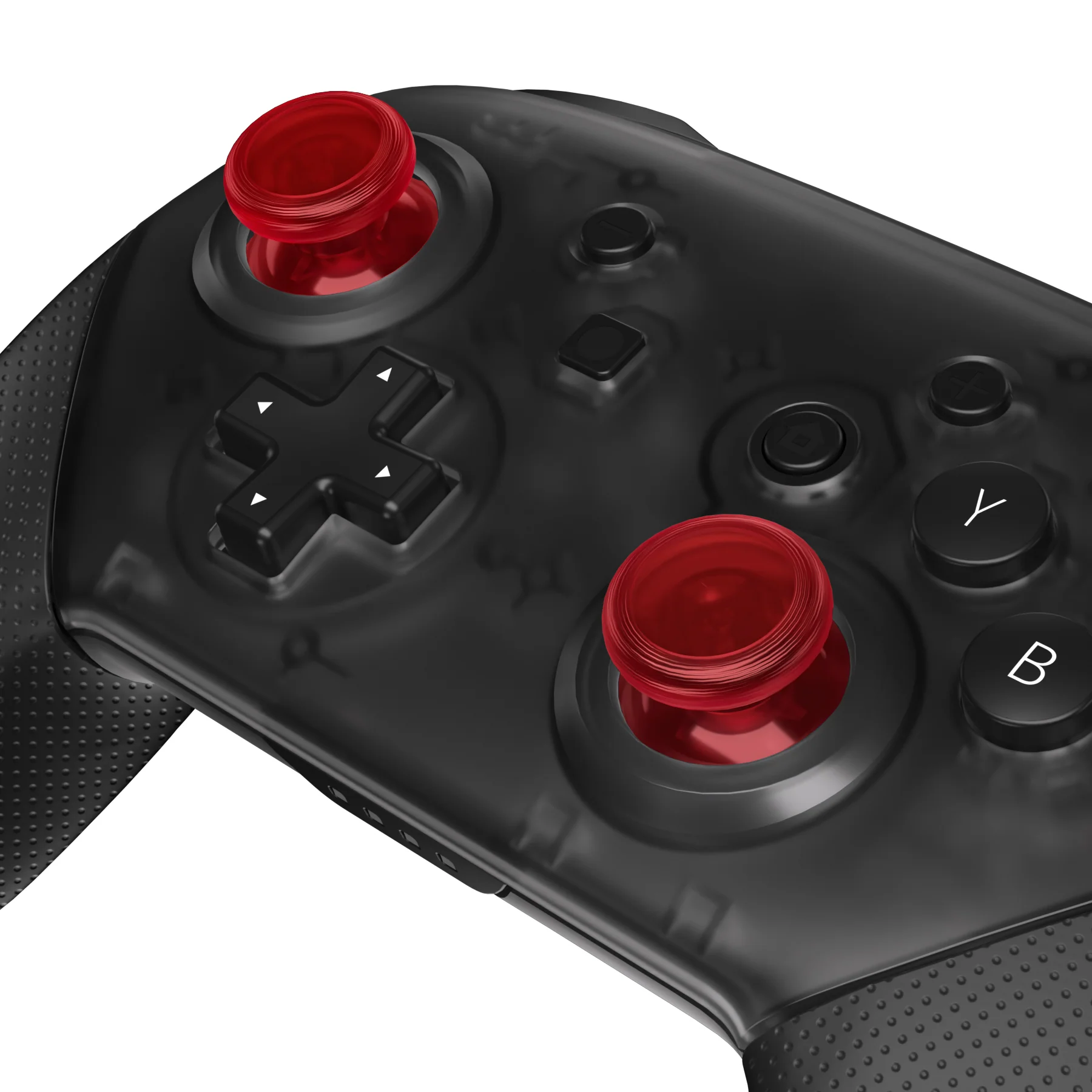eXtremeRate Replacement 3D Joystick Thumbsticks for Nintendo Switch Pro Controller - Clear Red - Image 2