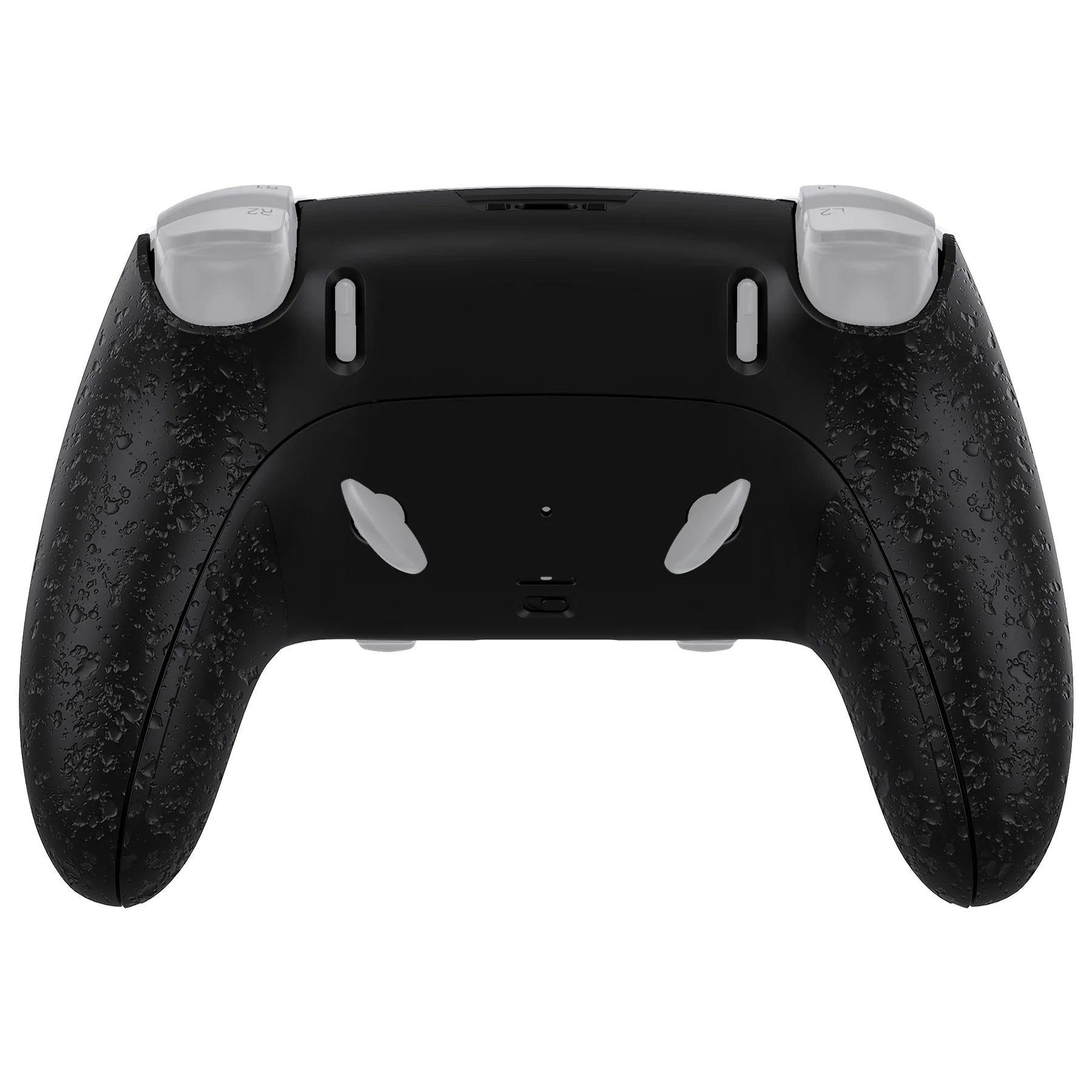 eXtremeRate Replacement Back Housing Bottom Shell & Clip Shell Compatible with PS5 Edge Controller - Textured Black