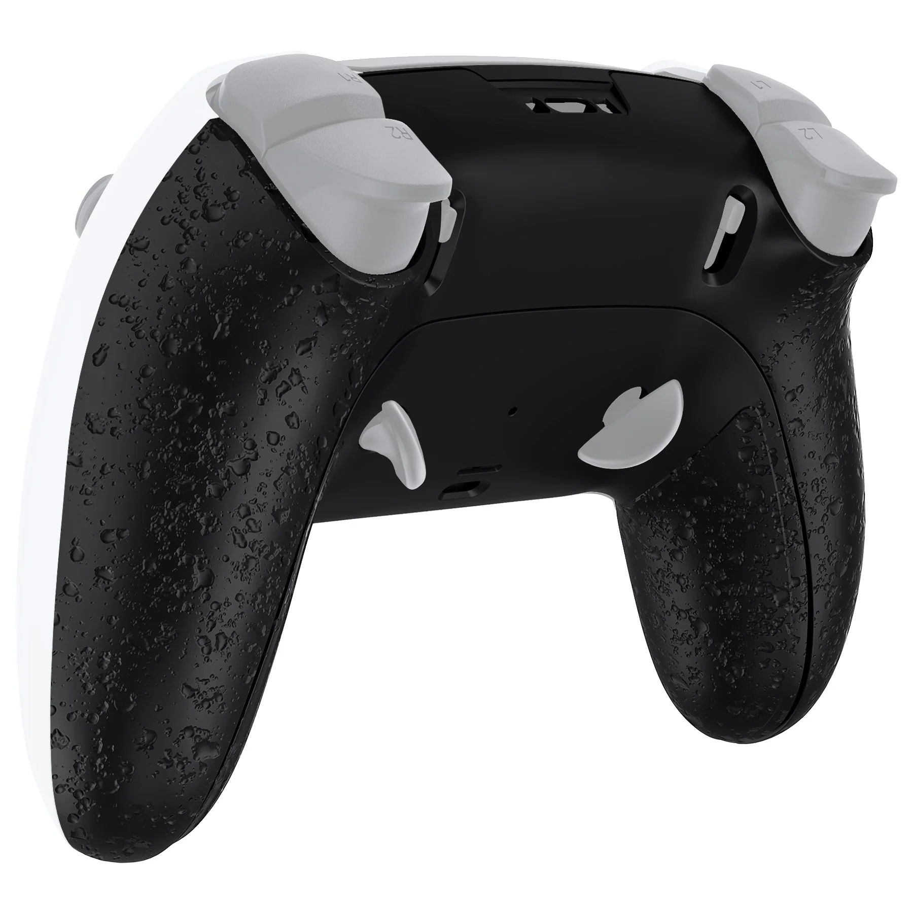 eXtremeRate Replacement Back Housing Bottom Shell & Clip Shell Compatible with PS5 Edge Controller - Textured Black - Image 3