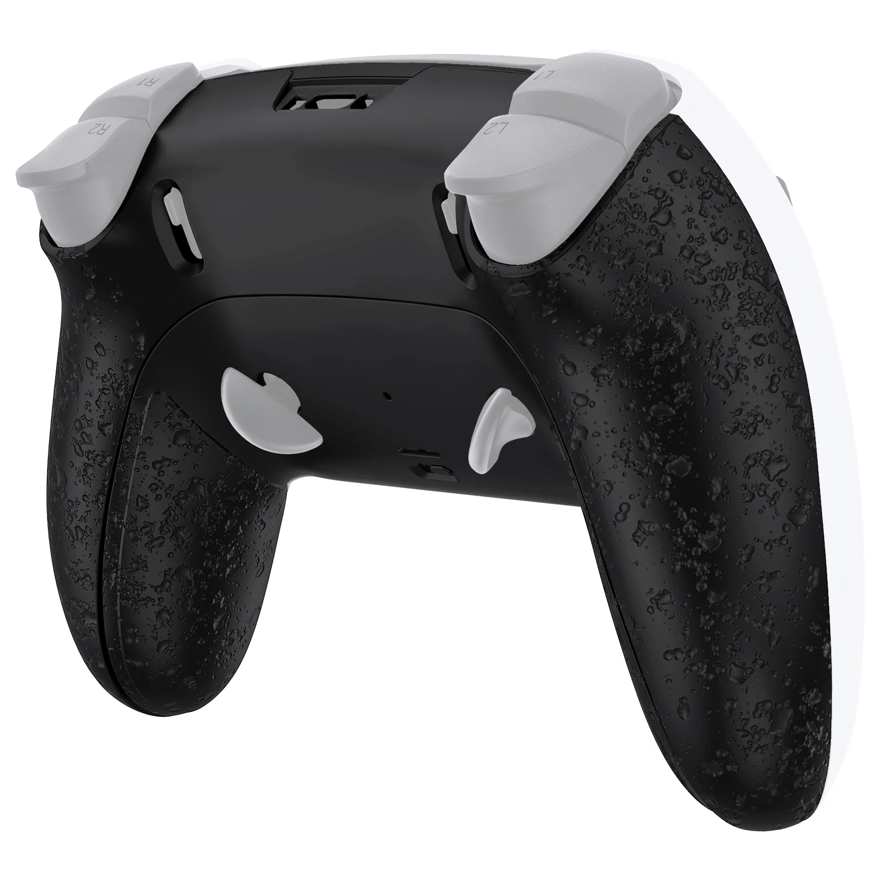 eXtremeRate Replacement Back Housing Bottom Shell & Clip Shell Compatible with PS5 Edge Controller - Textured Black - Image 4