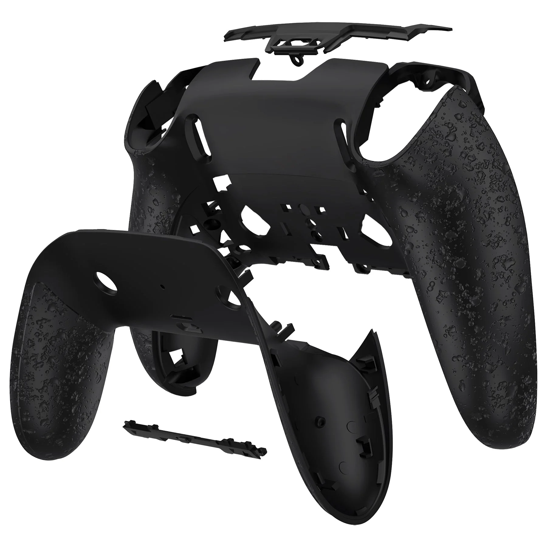 eXtremeRate Replacement Back Housing Bottom Shell & Clip Shell Compatible with PS5 Edge Controller - Textured Black - Image 7