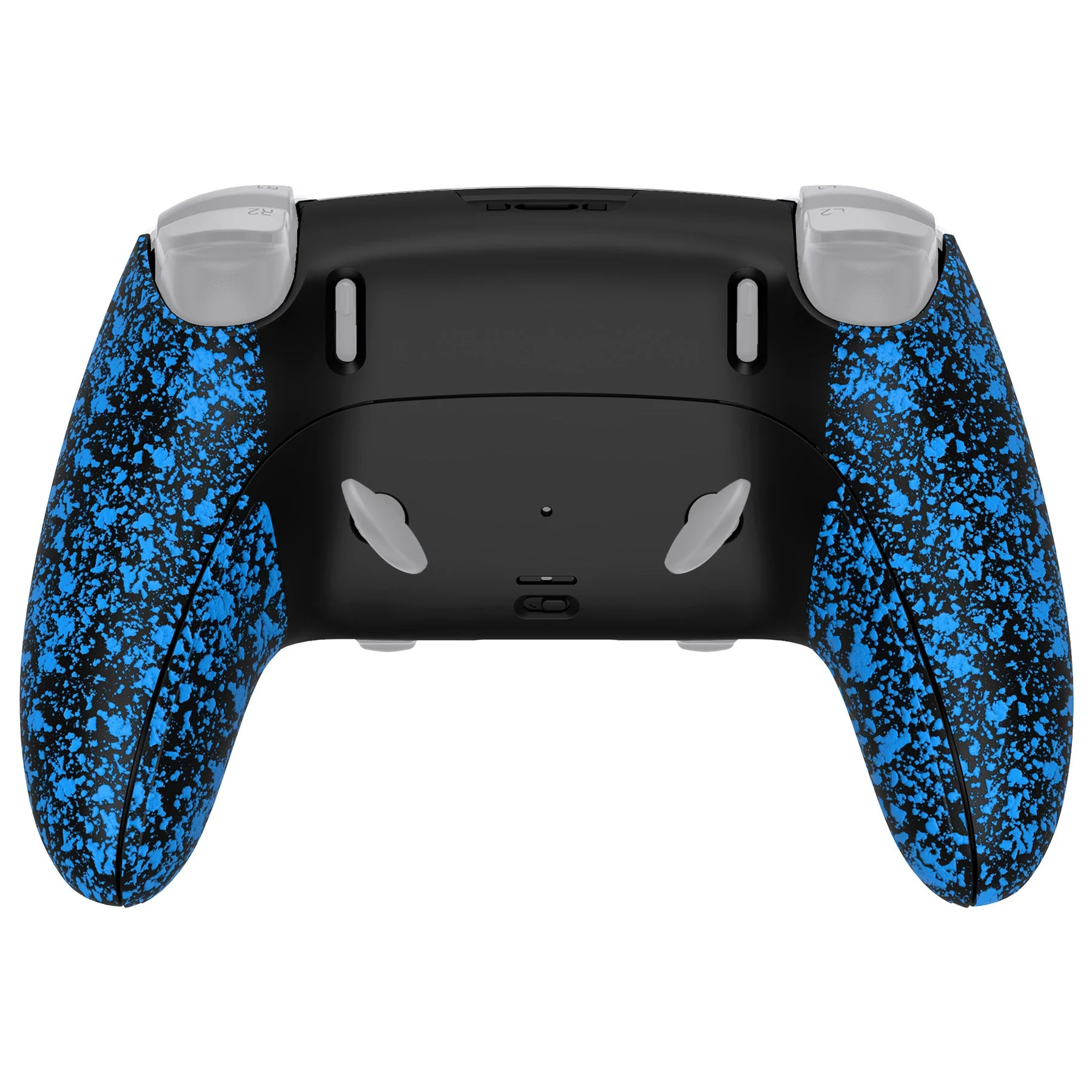 eXtremeRate Replacement Back Housing Bottom Shell & Clip Shell Compatible with PS5 Edge Controller - Textured Blue