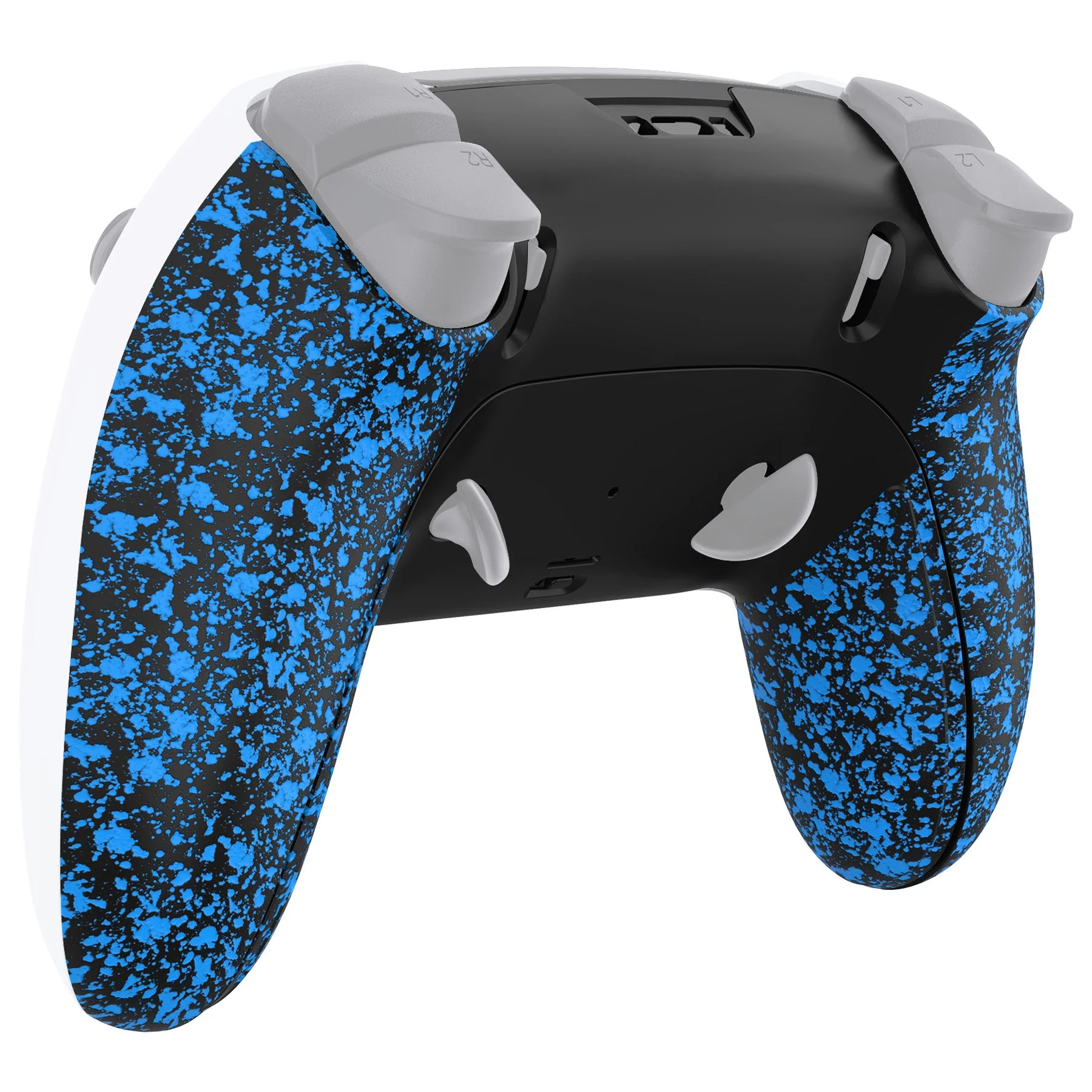 eXtremeRate Replacement Back Housing Bottom Shell & Clip Shell Compatible with PS5 Edge Controller - Textured Blue - Image 3