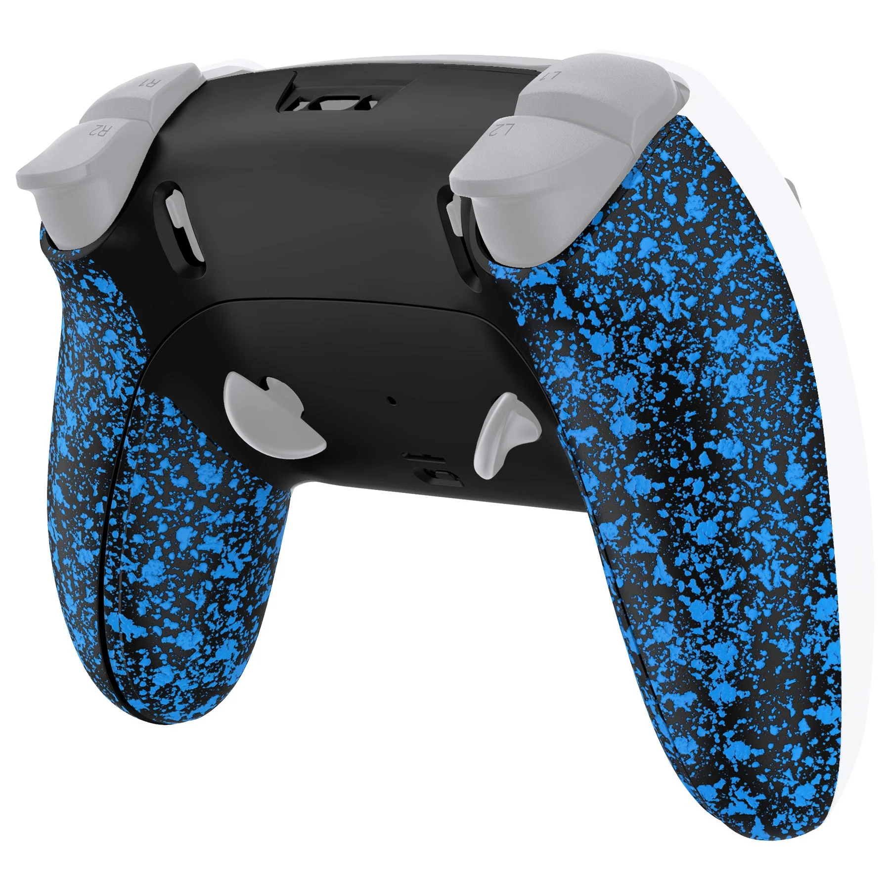 eXtremeRate Replacement Back Housing Bottom Shell & Clip Shell Compatible with PS5 Edge Controller - Textured Blue - Image 4