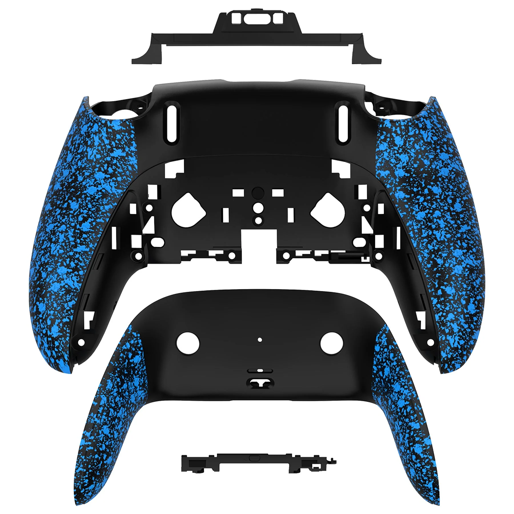 eXtremeRate Replacement Back Housing Bottom Shell & Clip Shell Compatible with PS5 Edge Controller - Textured Blue - Image 5