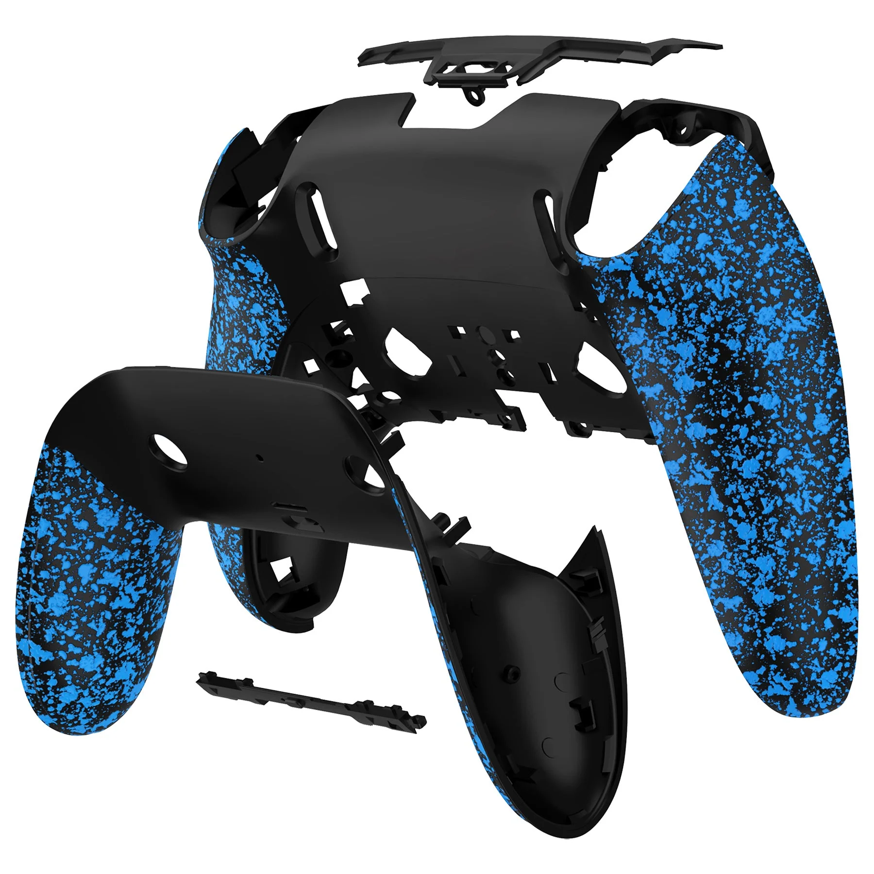 eXtremeRate Replacement Back Housing Bottom Shell & Clip Shell Compatible with PS5 Edge Controller - Textured Blue - Image 7