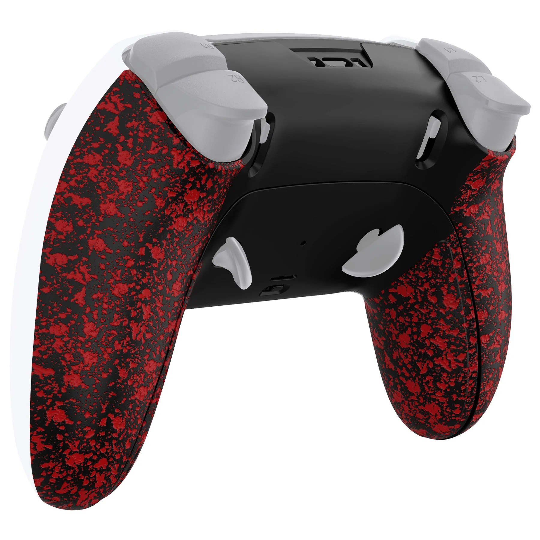 eXtremeRate Replacement Back Housing Bottom Shell & Clip Shell Compatible with PS5 Edge Controller - Textured Red - Image 3