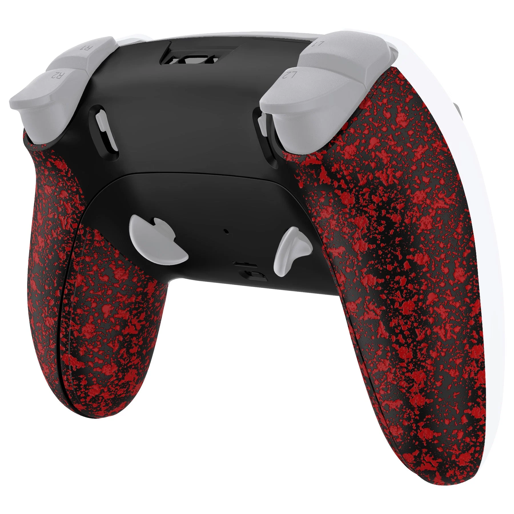 eXtremeRate Replacement Back Housing Bottom Shell & Clip Shell Compatible with PS5 Edge Controller - Textured Red - Image 4