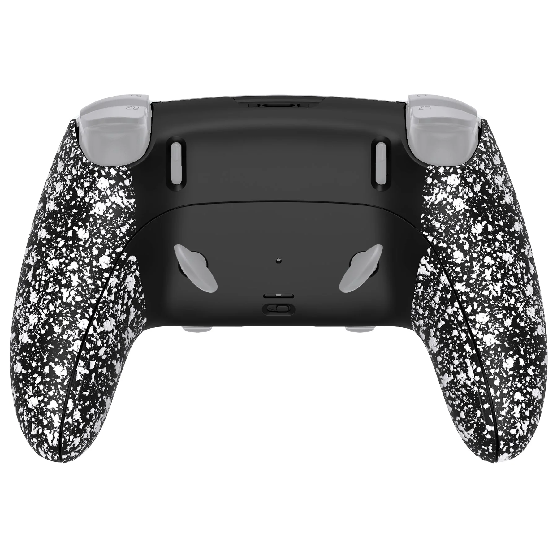 eXtremeRate Replacement Back Housing Bottom Shell & Clip Shell Compatible with PS5 Edge Controller - Textured White