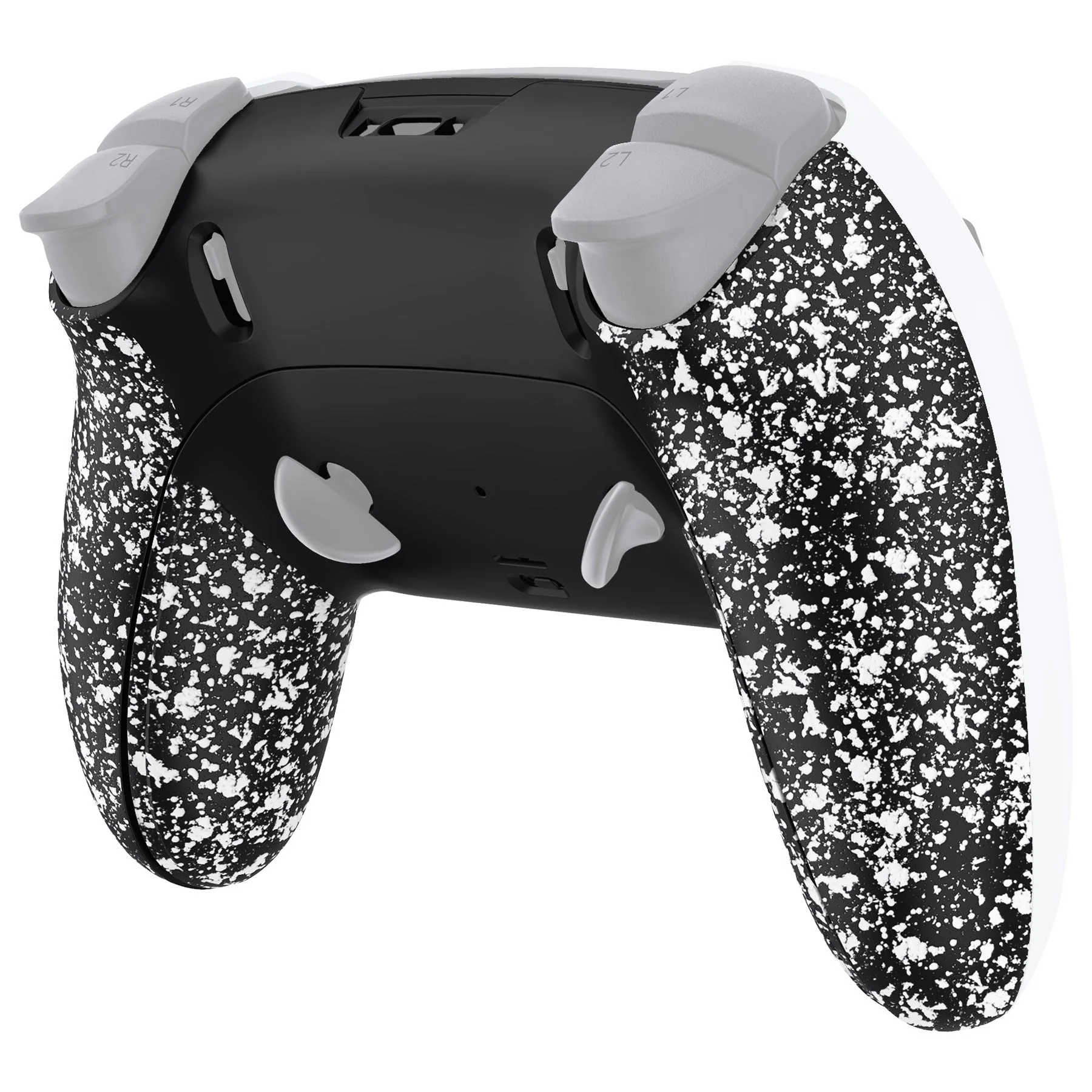 eXtremeRate Replacement Back Housing Bottom Shell & Clip Shell Compatible with PS5 Edge Controller - Textured White - Image 4