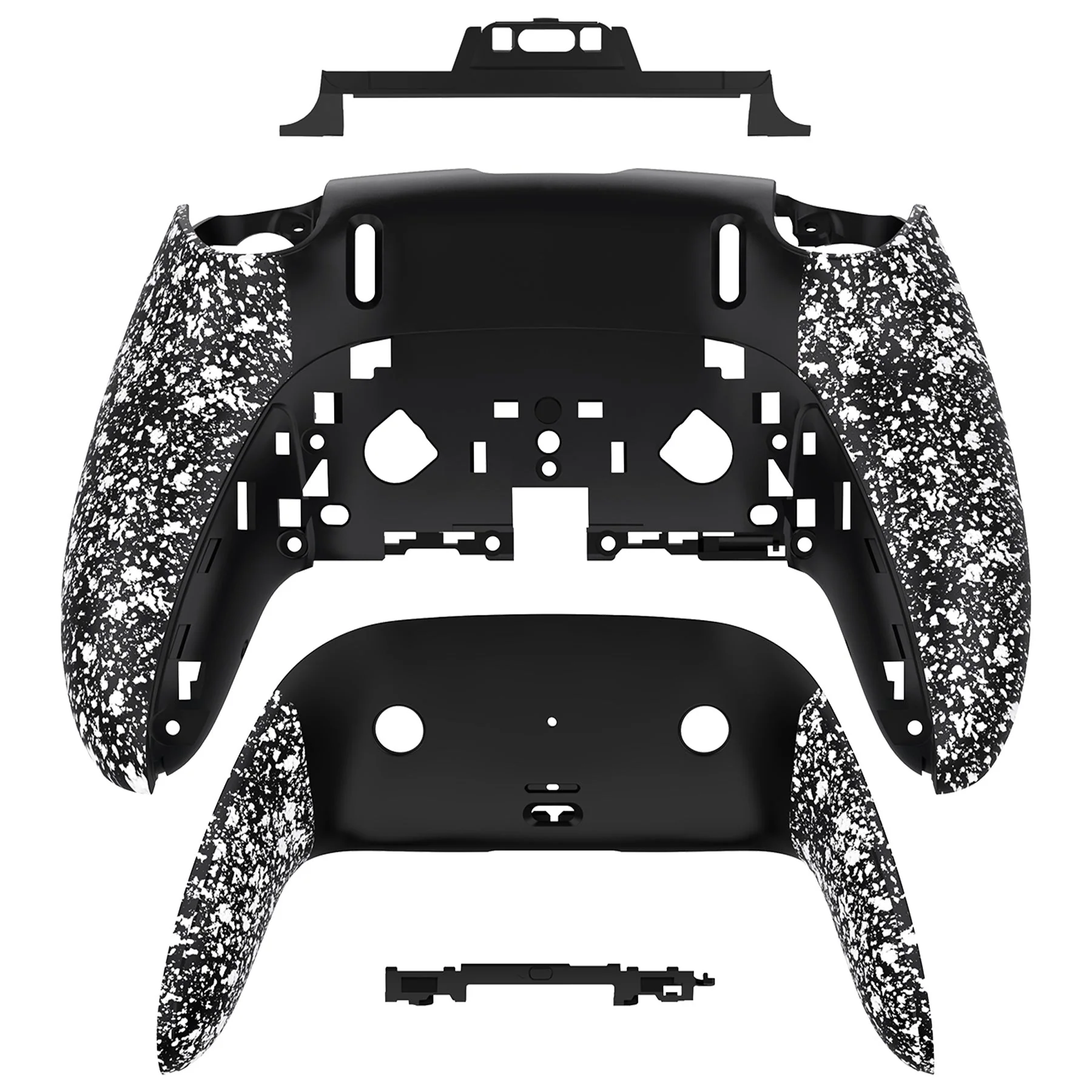 eXtremeRate Replacement Back Housing Bottom Shell & Clip Shell Compatible with PS5 Edge Controller - Textured White - Image 5