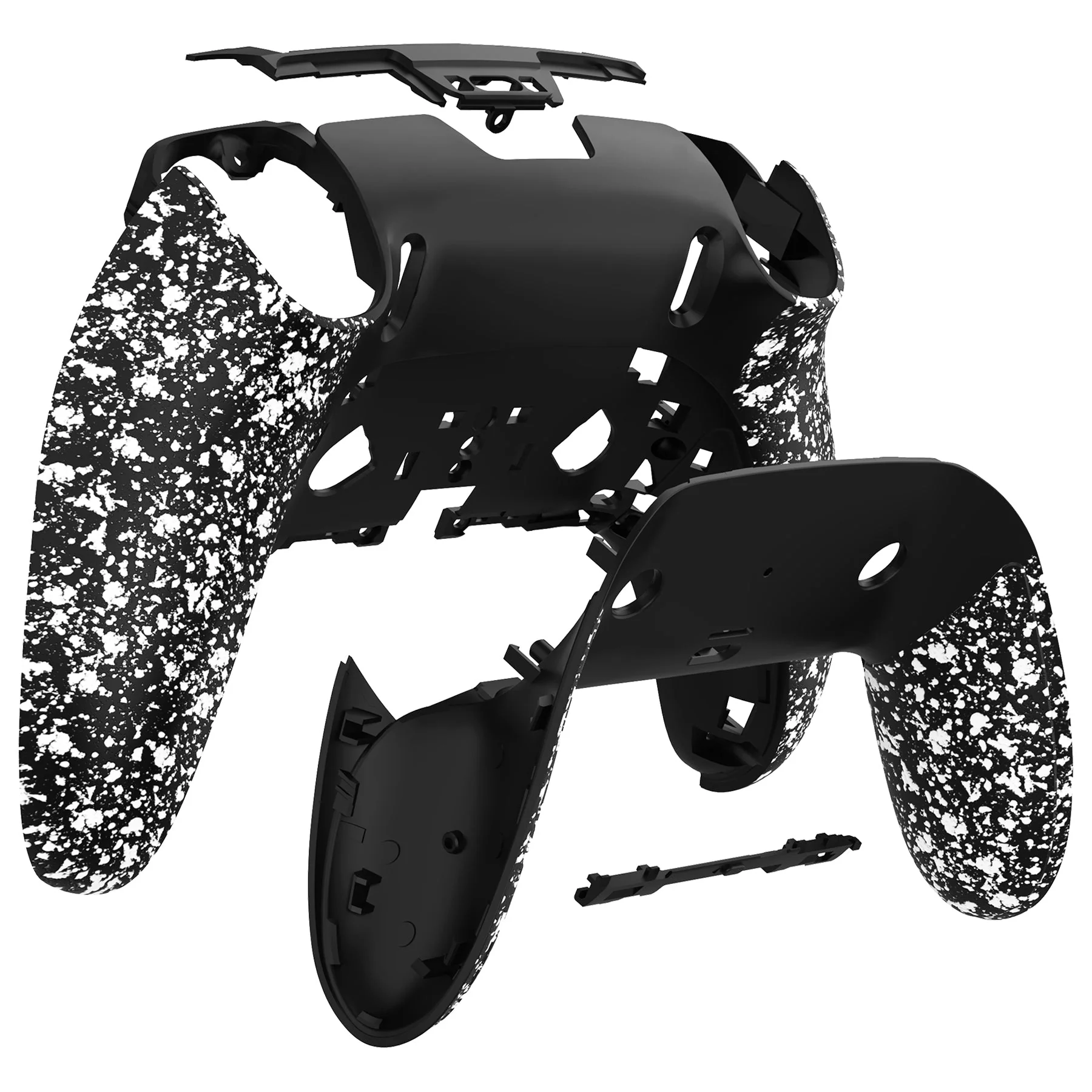 eXtremeRate Replacement Back Housing Bottom Shell & Clip Shell Compatible with PS5 Edge Controller - Textured White - Image 6